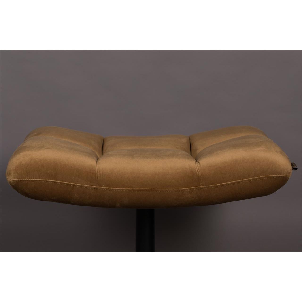 Footstool bar velvet golden brown