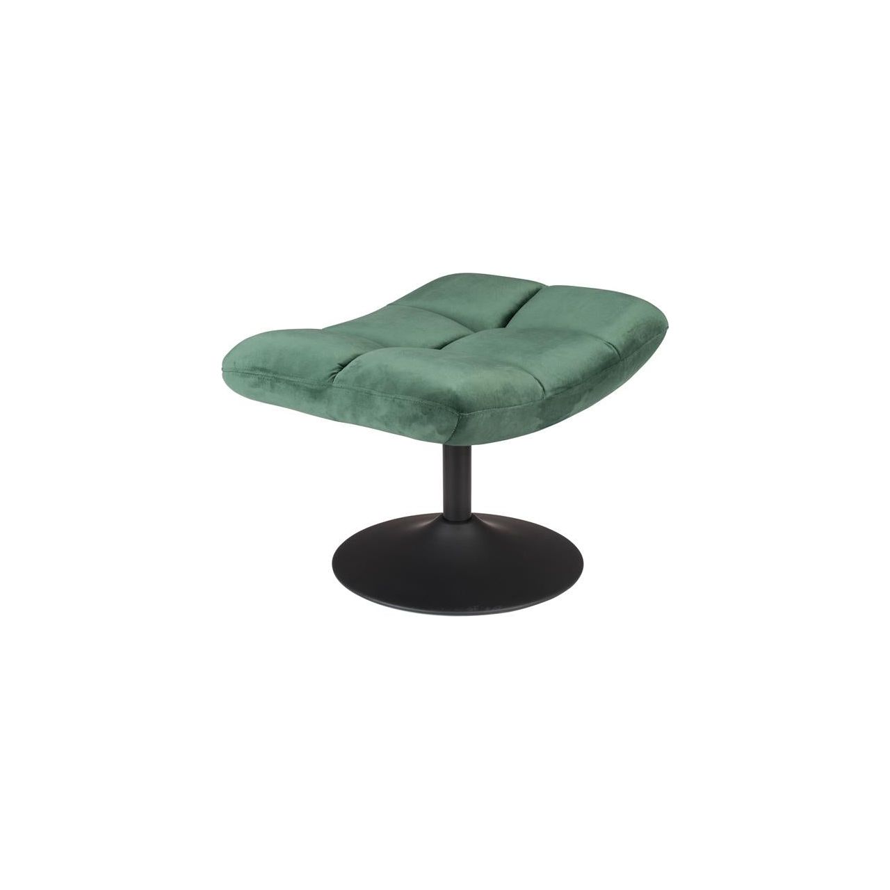 Footstool bar velvet green