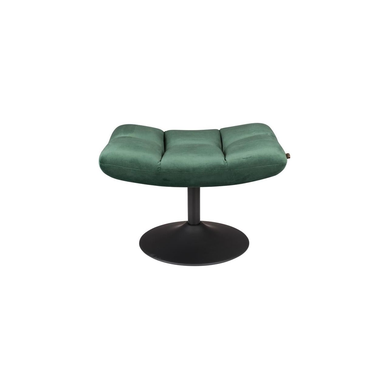 Footstool bar velvet green