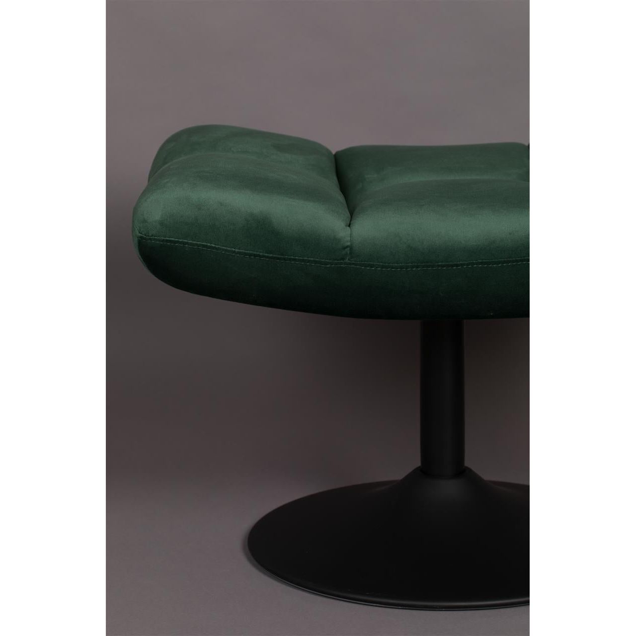 Footstool bar velvet green