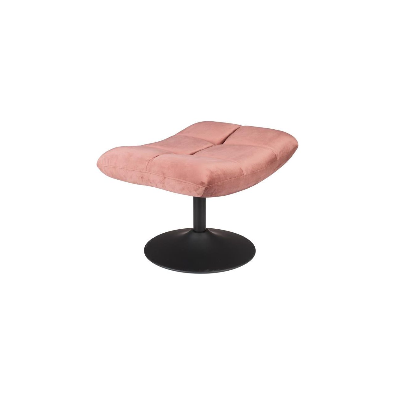 Footstool bar velvet old pink