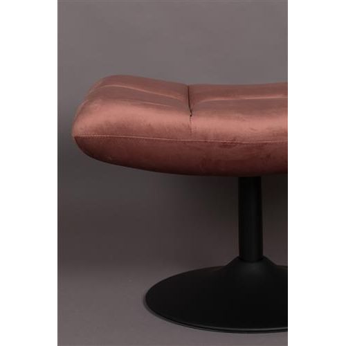 Footstool bar velvet old pink