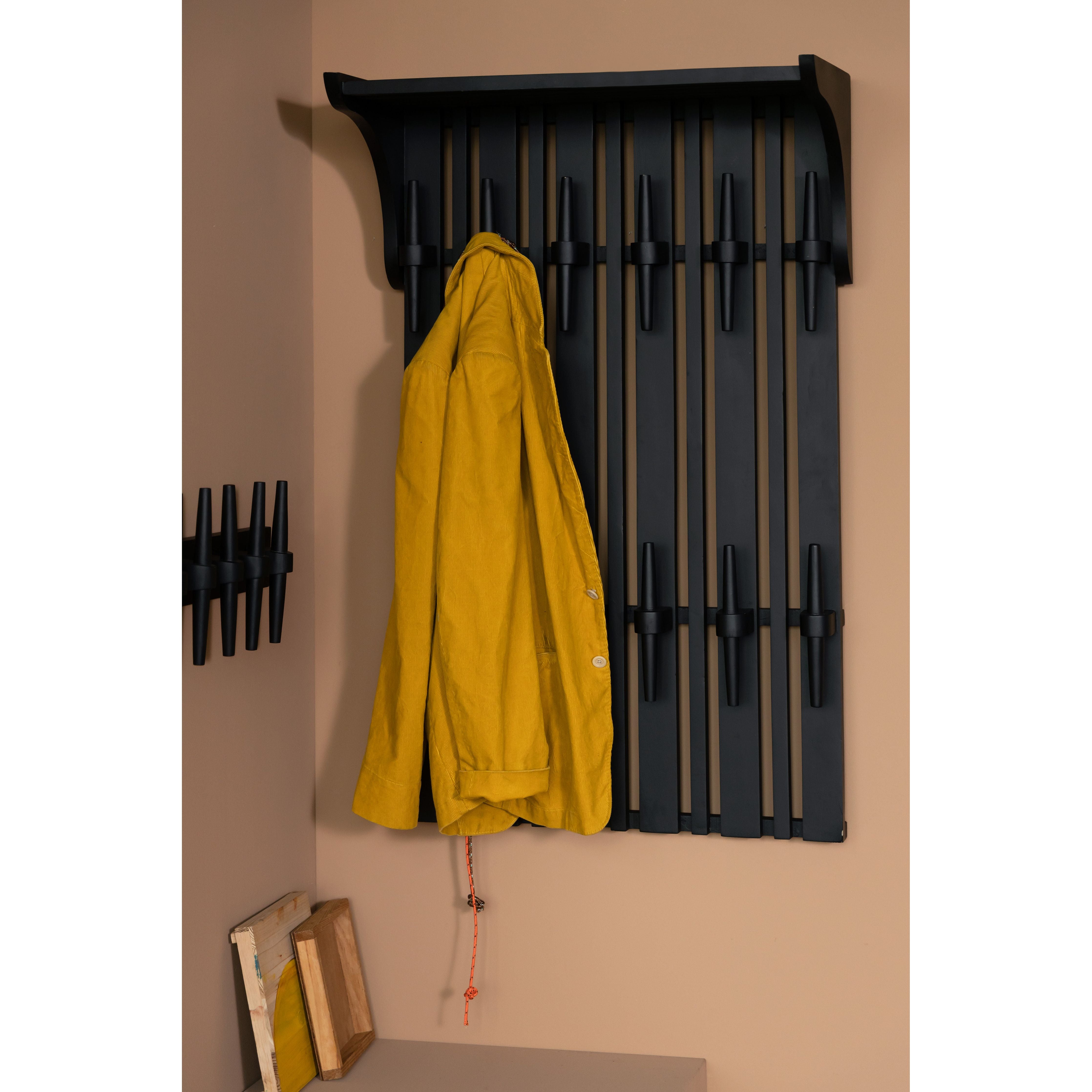 Wall coat rack shelf jakub black