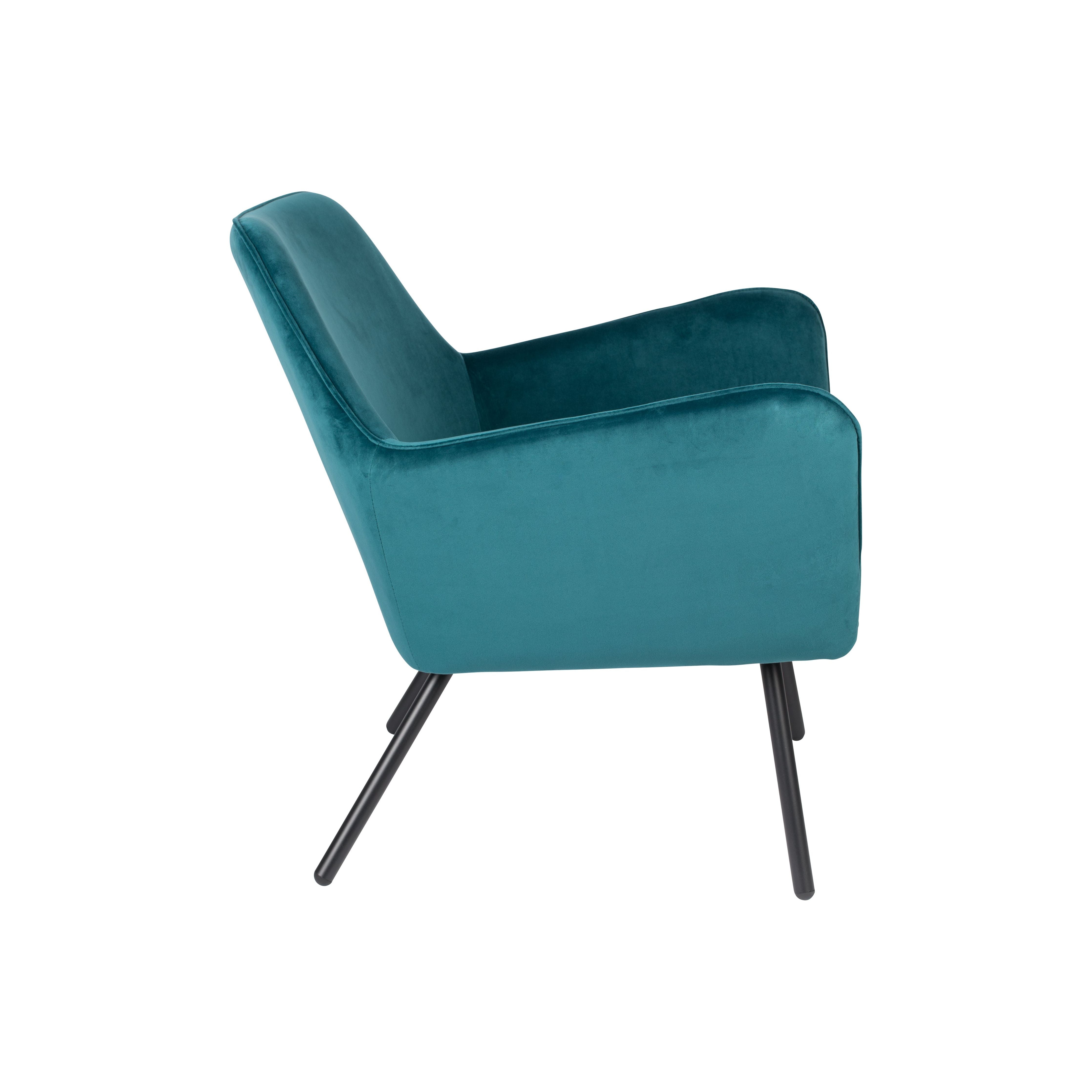 Armchair bon velvet blue