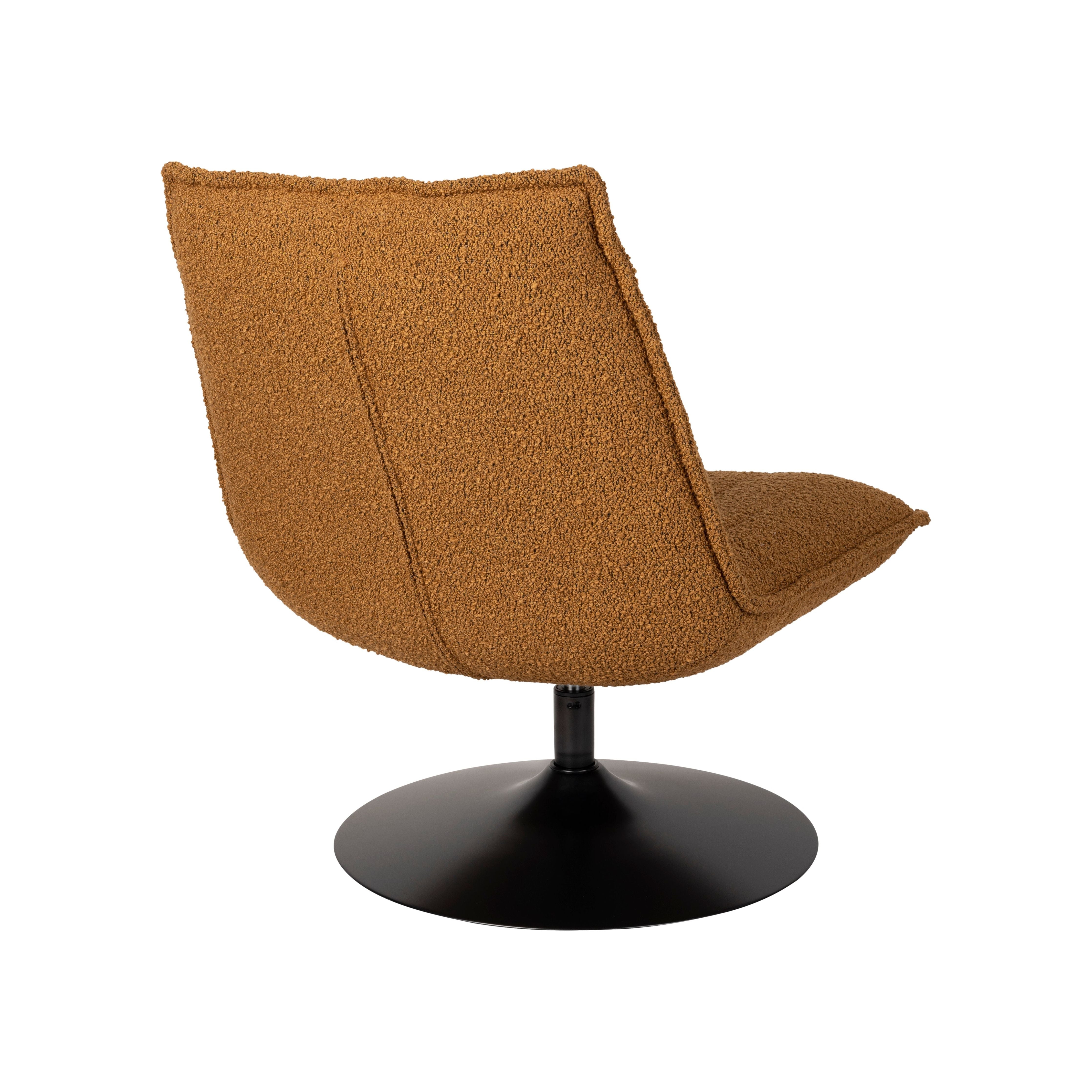 Armchair jax ochre bouclé