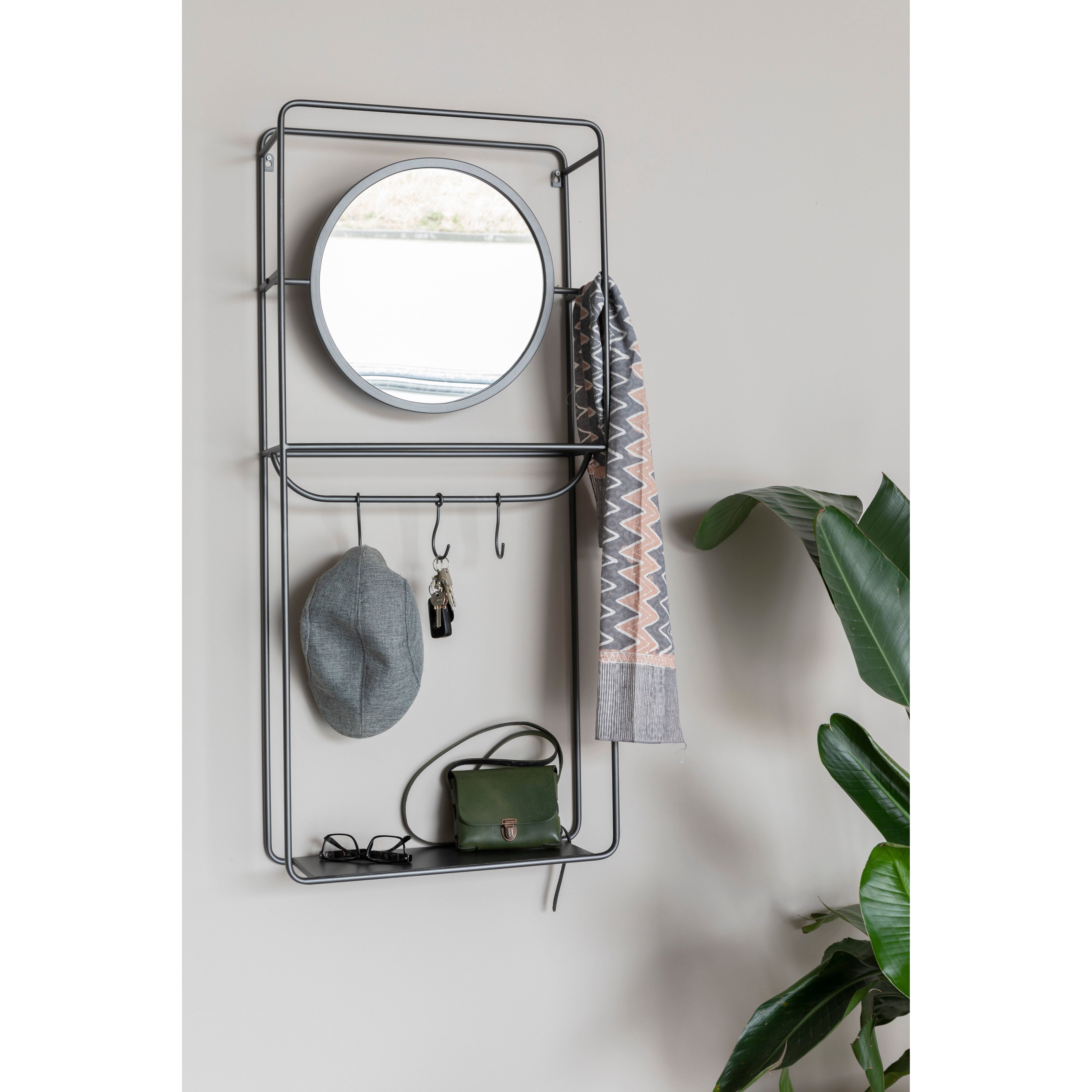 Wall rack mirror duco