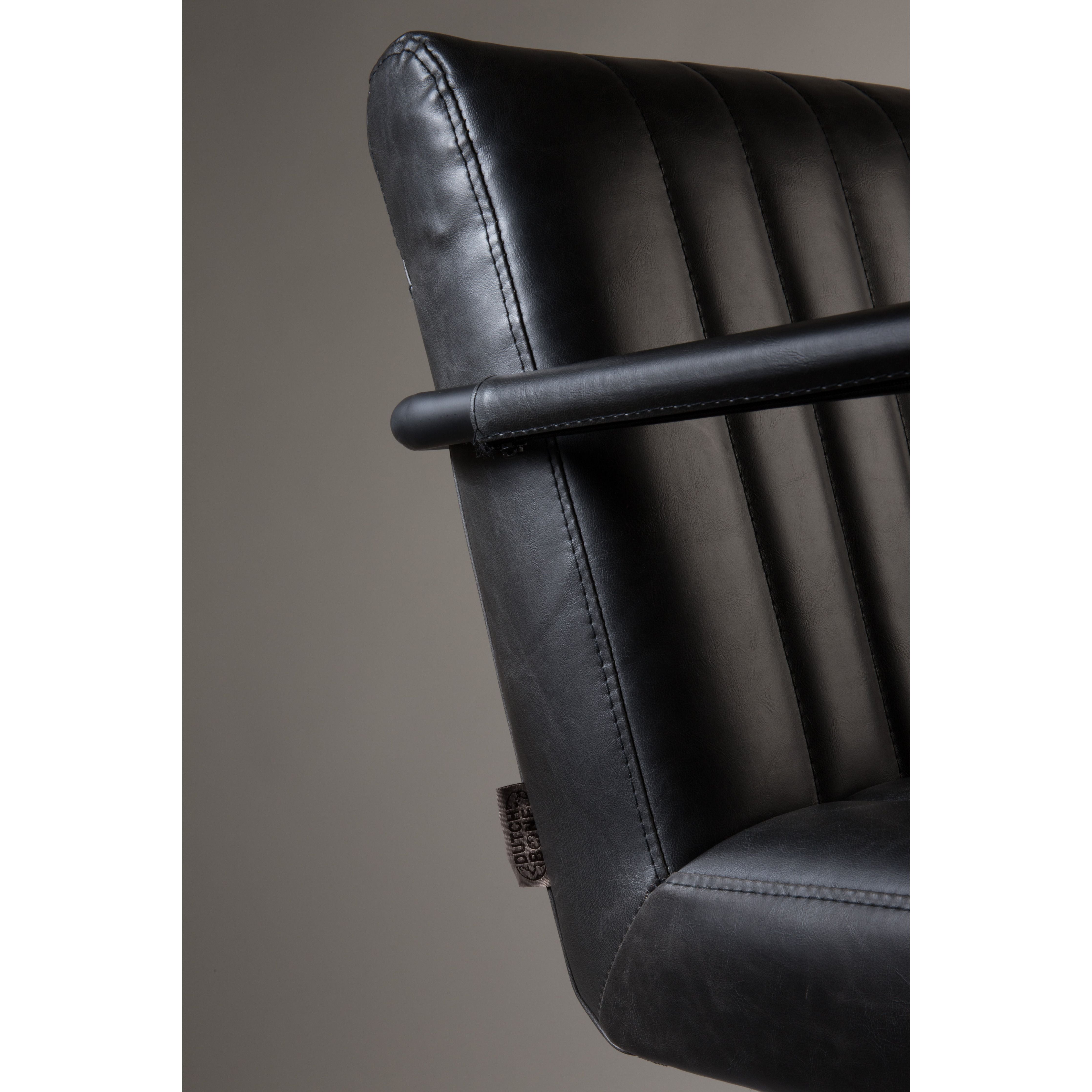 Armchair stitched dark gray | 2 pieces
