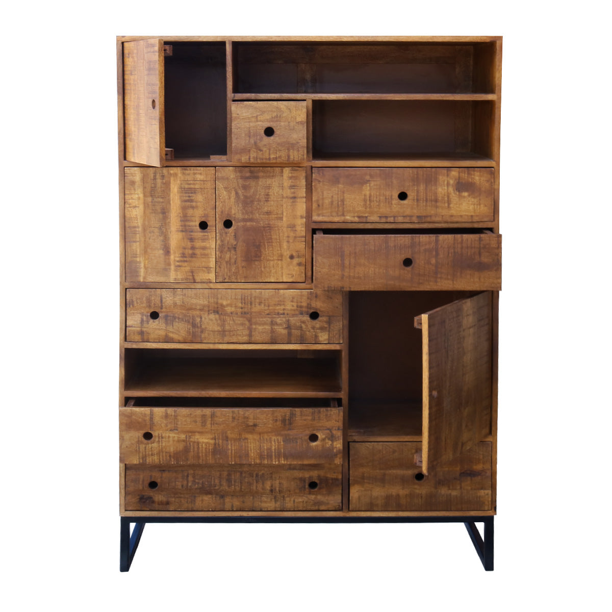 Kick Industrial wall cabinet with drawers Adam