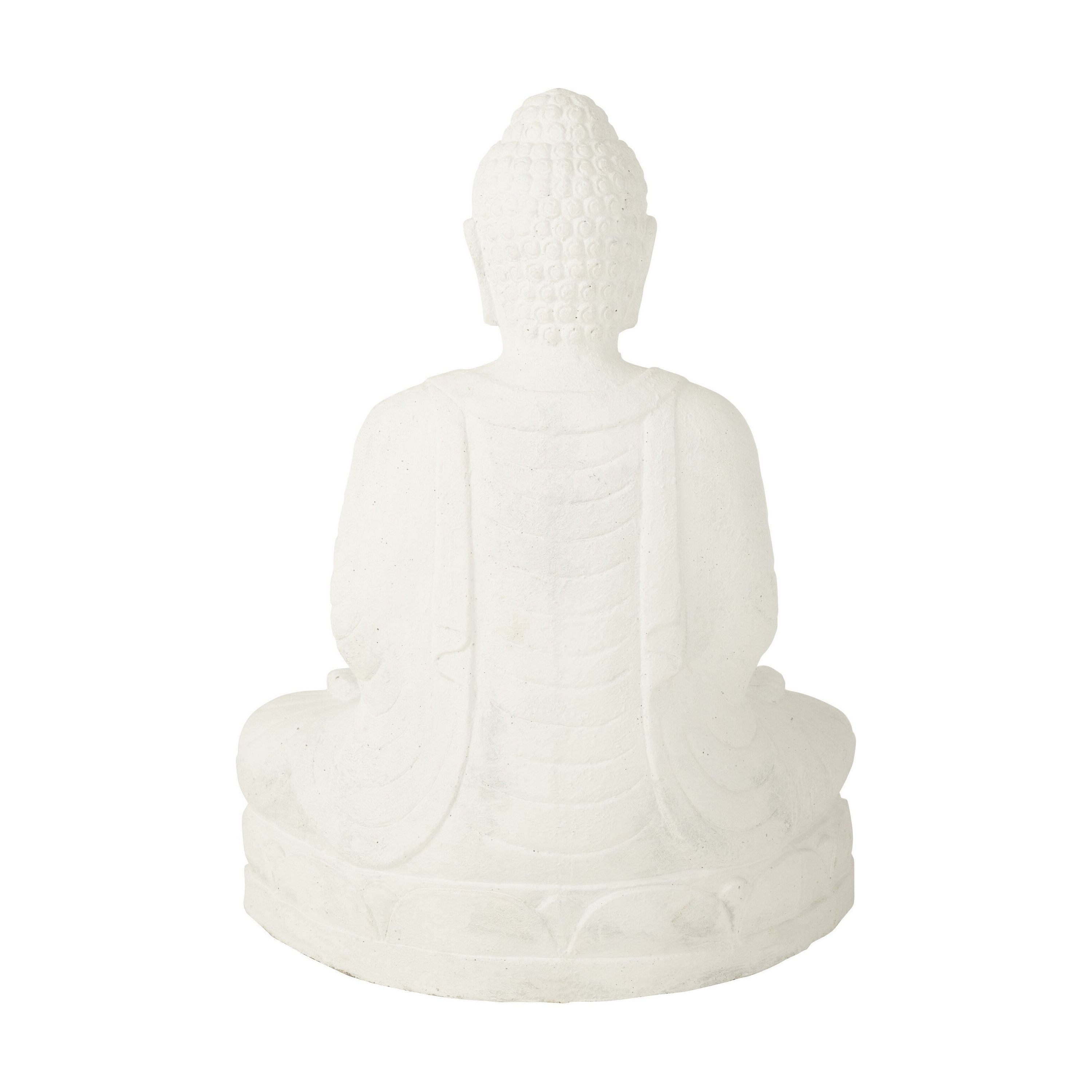 Standbeeld Namaste Cement/resin Wit