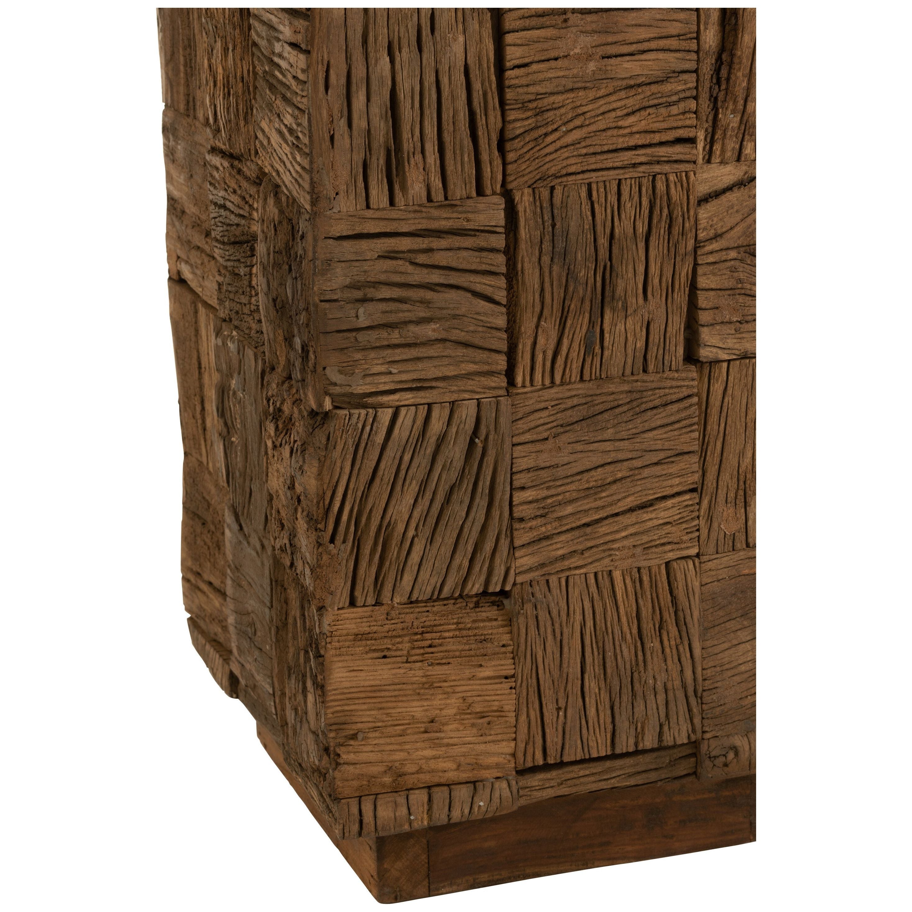 Pedestal Wood Natural Medium