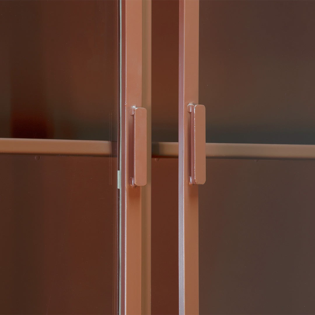 Vitrinekast garland 6-deurs – zand