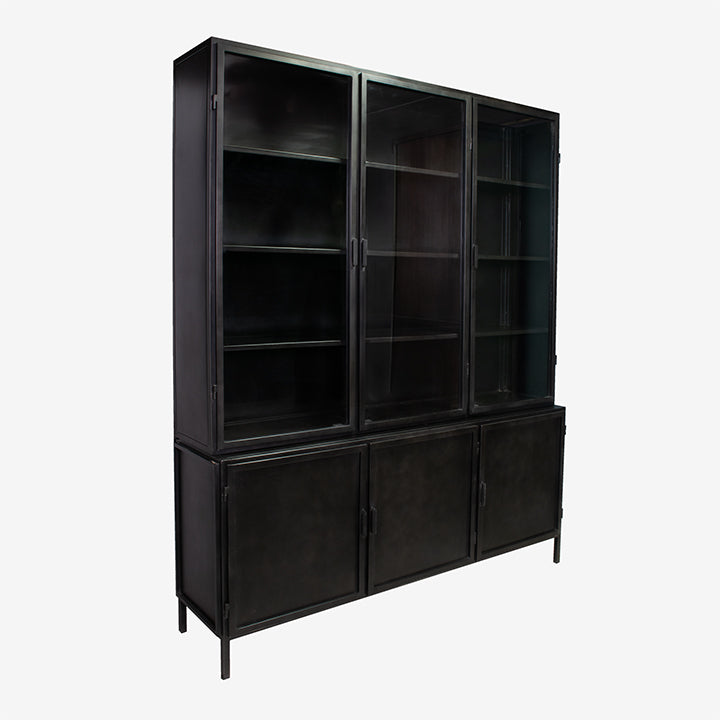 Vitrinekast garland 6-deurs – olive green