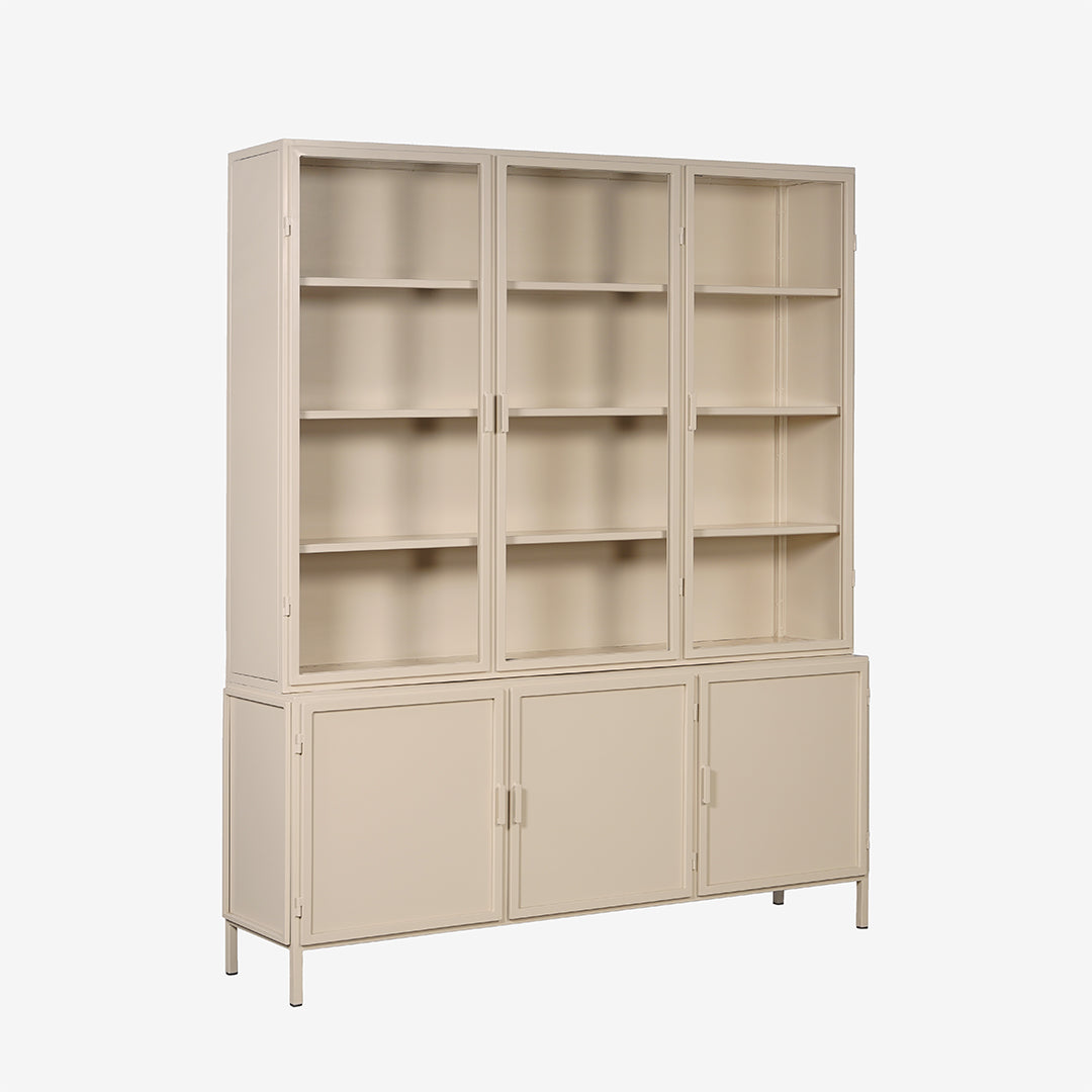 Vitrinekast garland 6-deurs – olive green