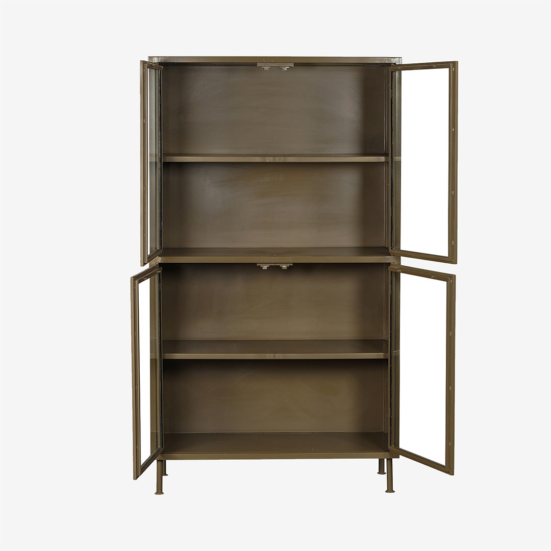 Vitrinekast sutton – olive green