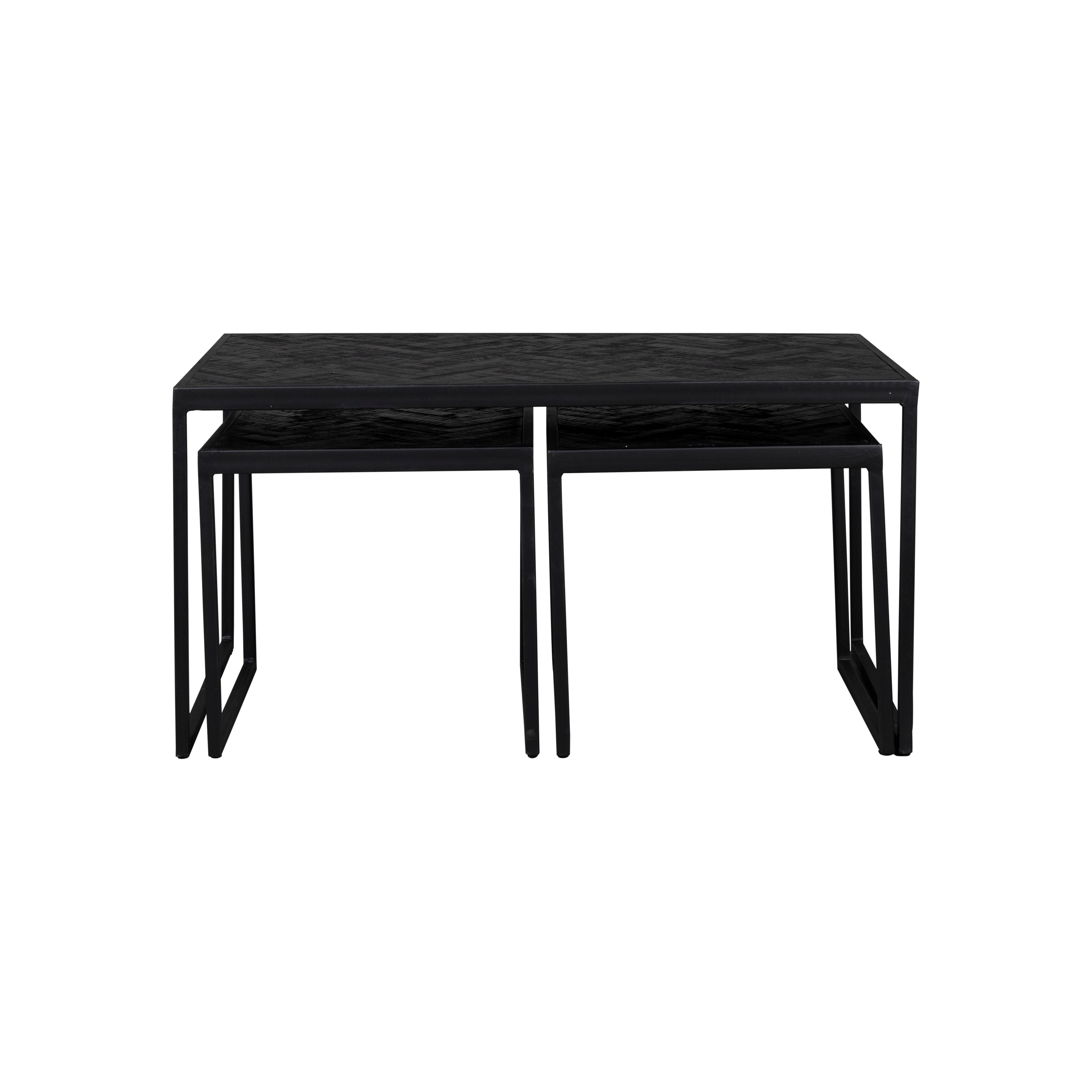 Coffee table parker set of 3 black