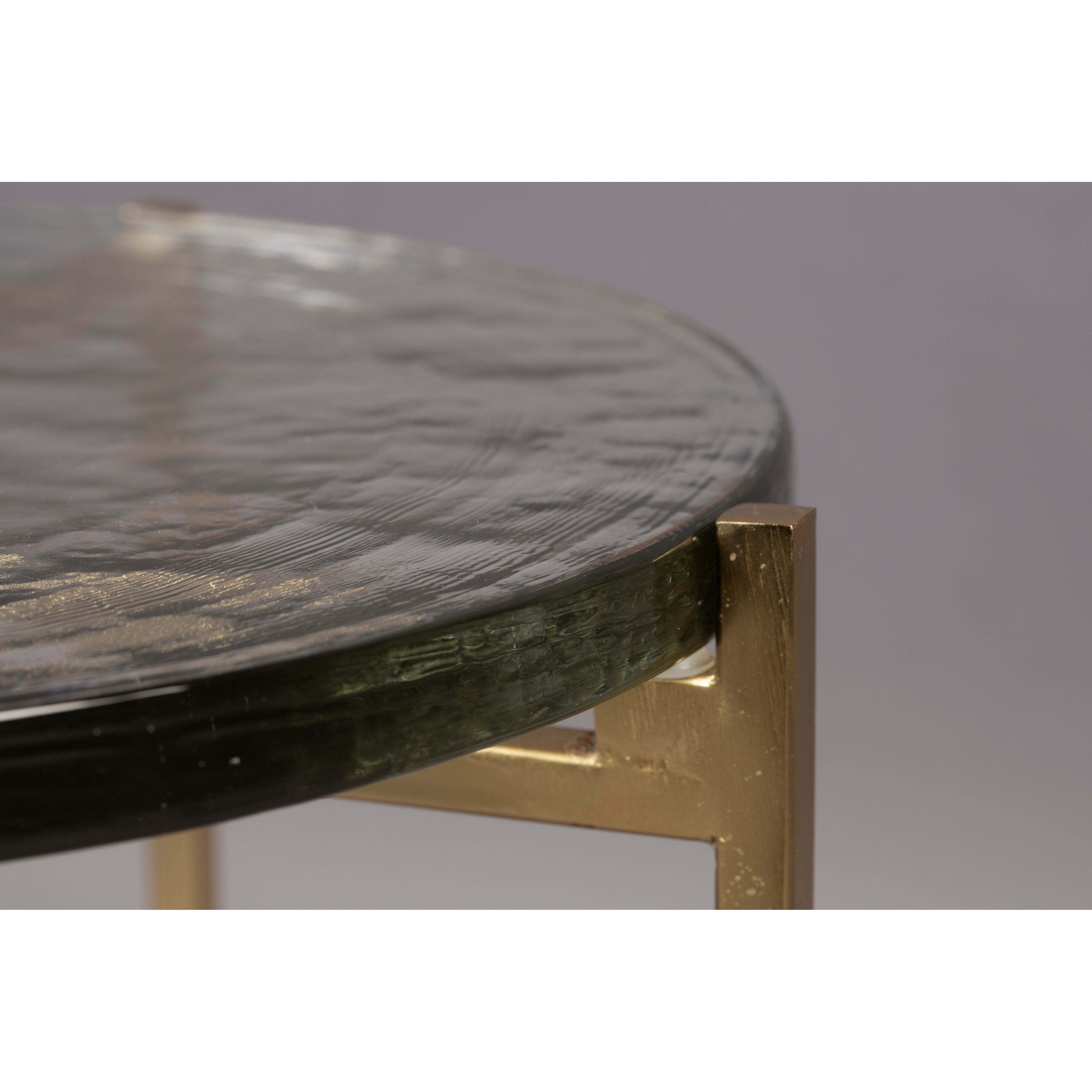 Sidetable vidrio brass