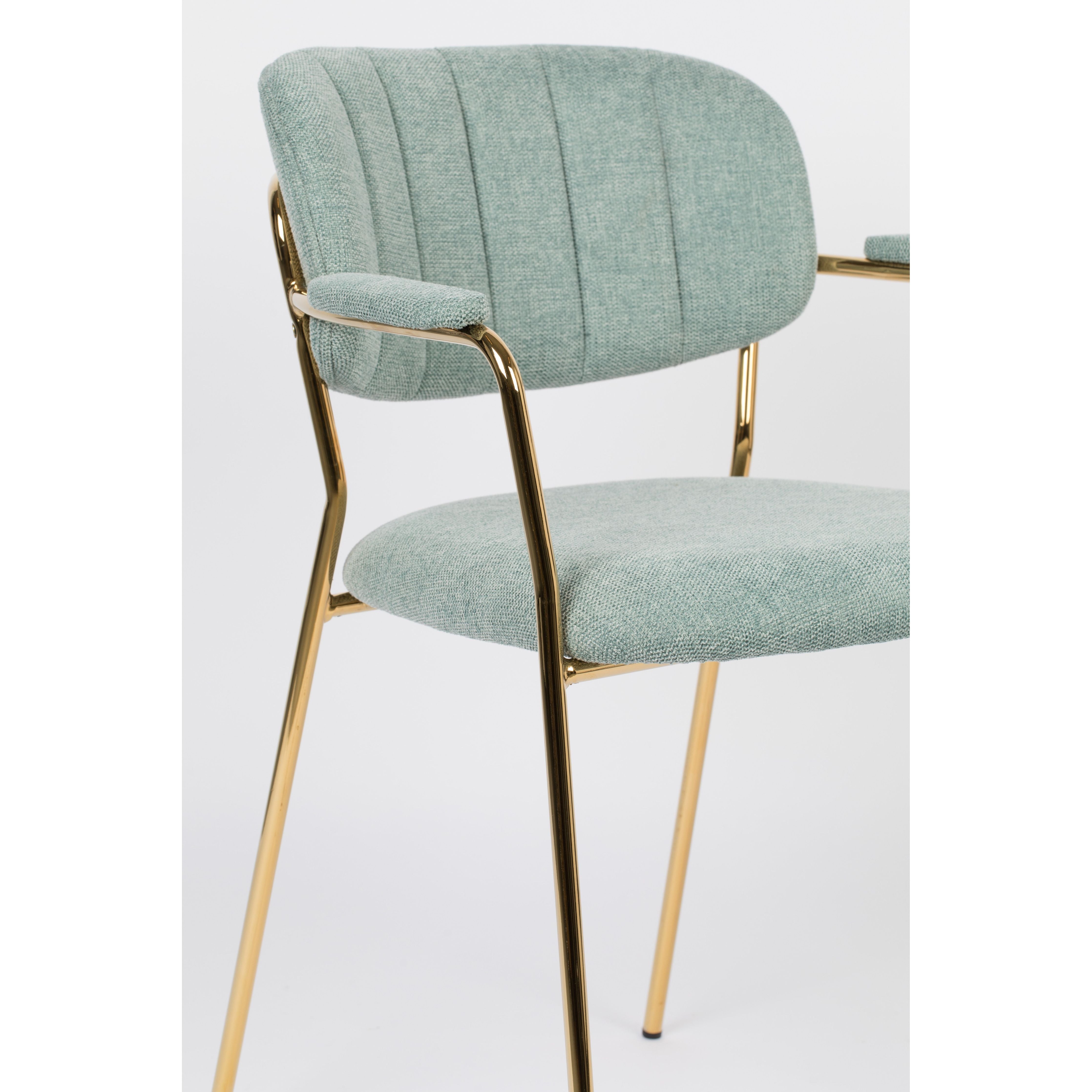 Armchair jolien gold/light green