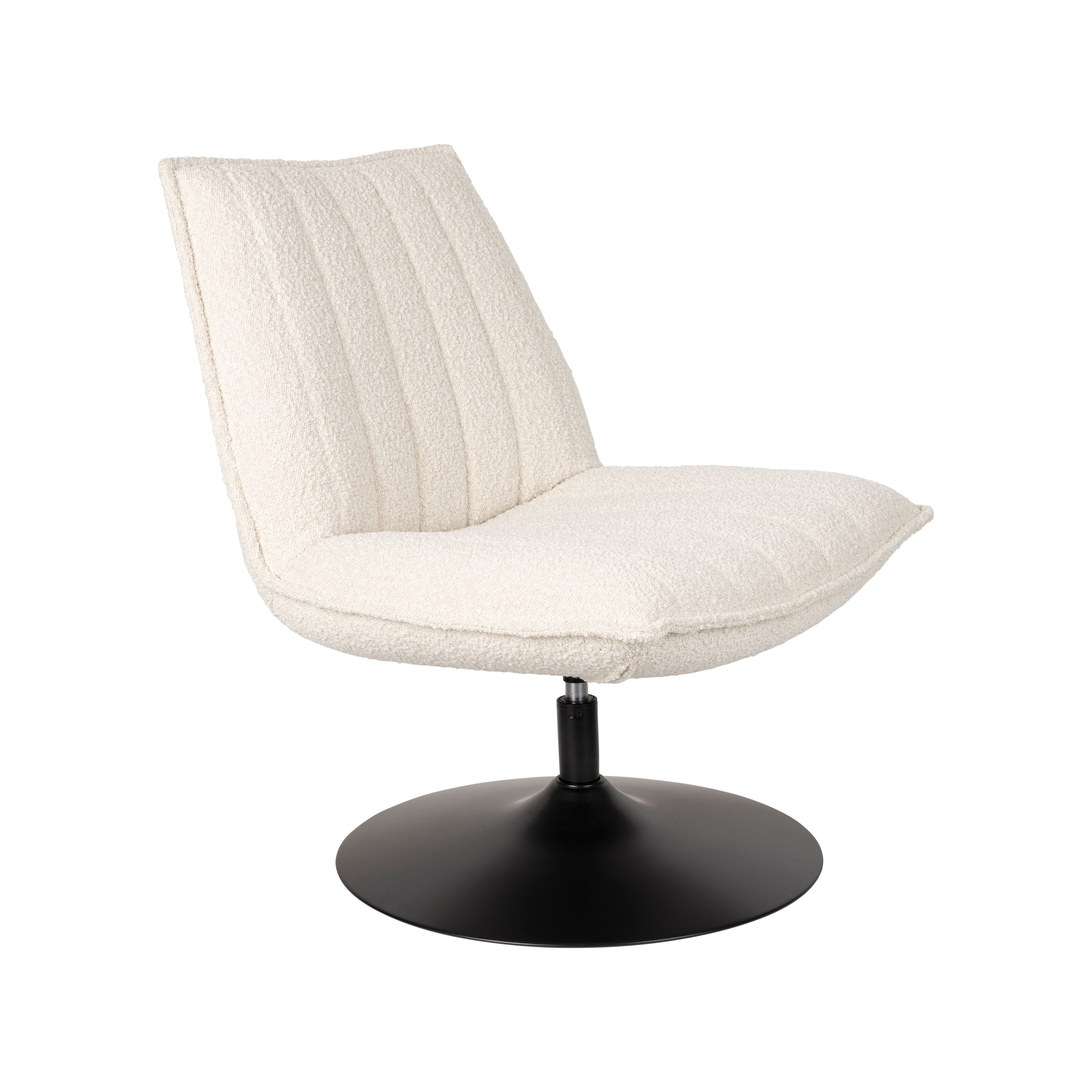 Fauteuil jax off white bouclé