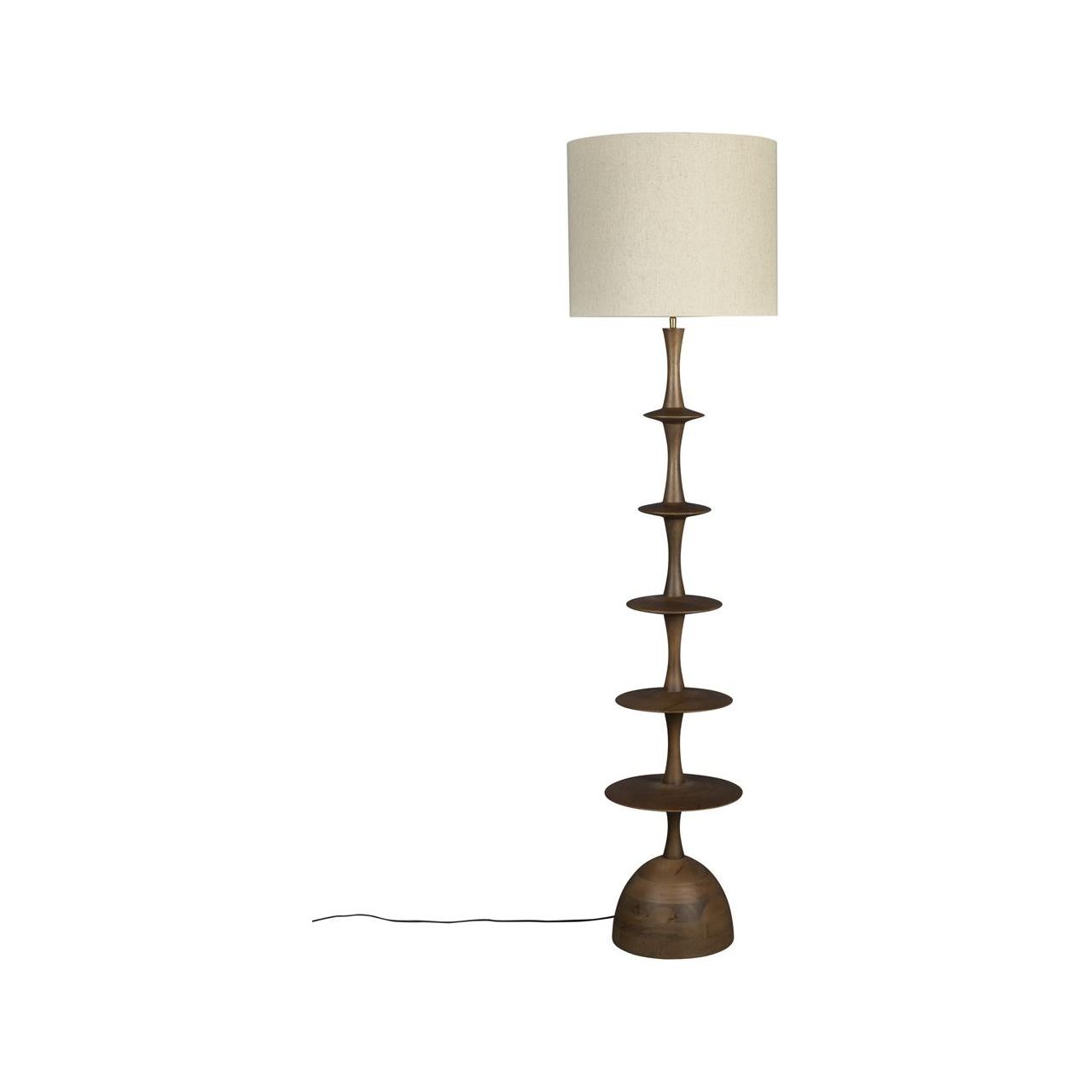 Vloerlamp cath walnut