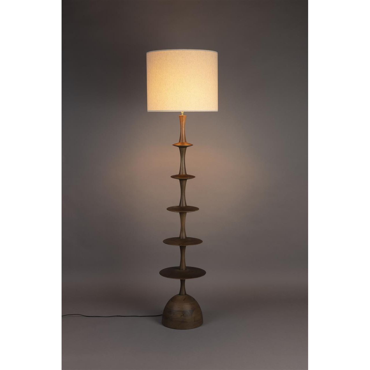 Vloerlamp cath walnut