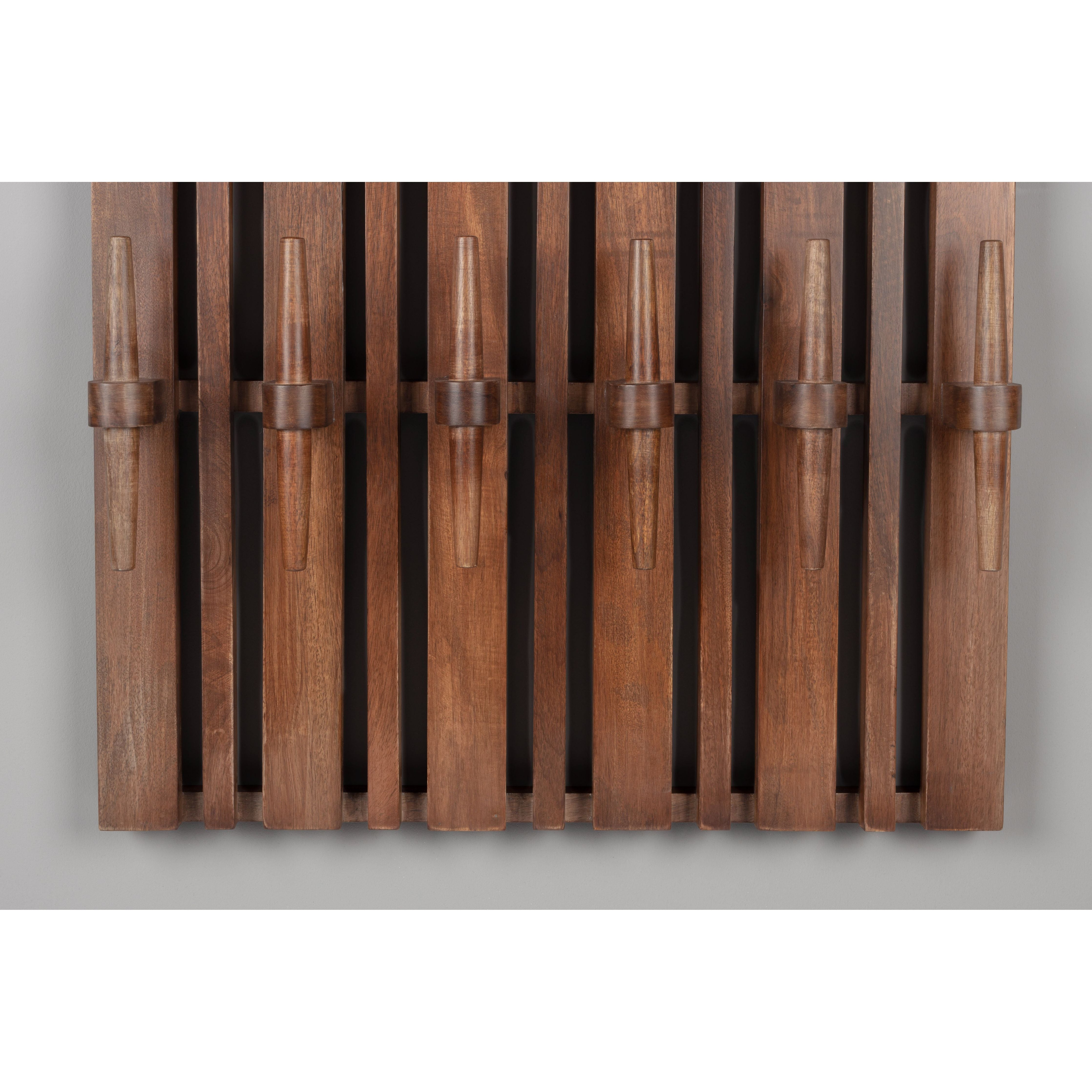 Wall coat rack shelf jakub walnut