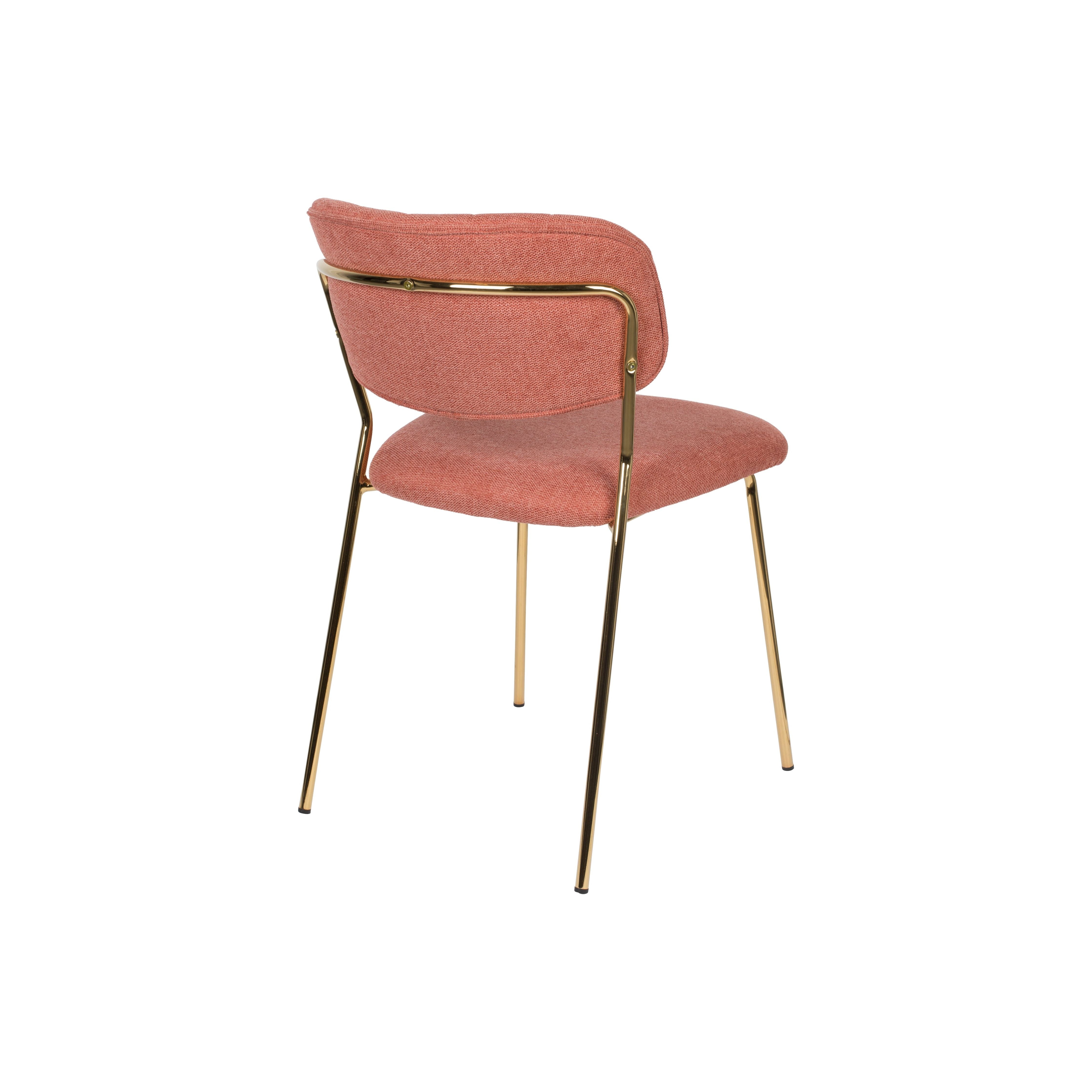 Chair jolien gold/pink | 2 pieces