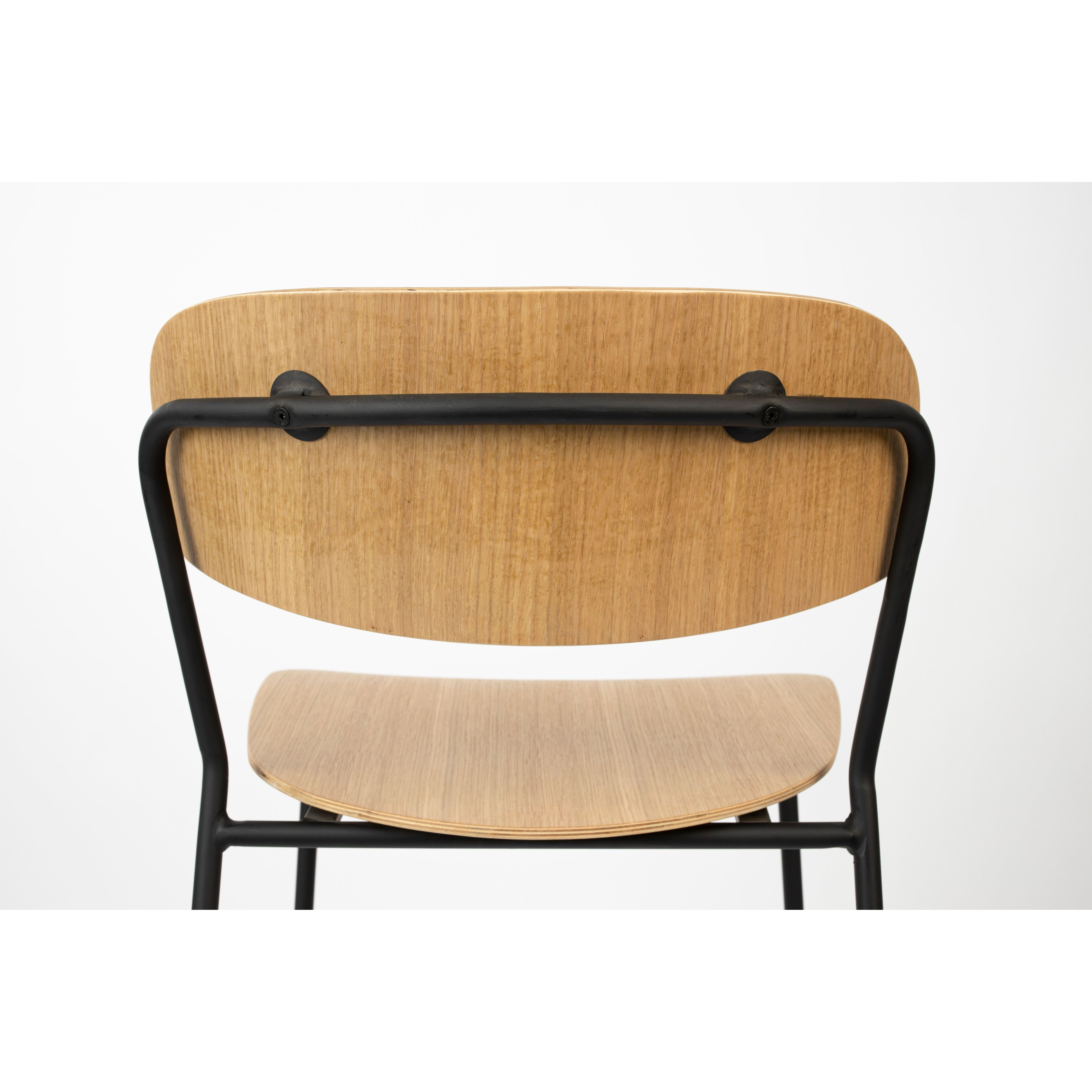 Bar stool jolien black/wood