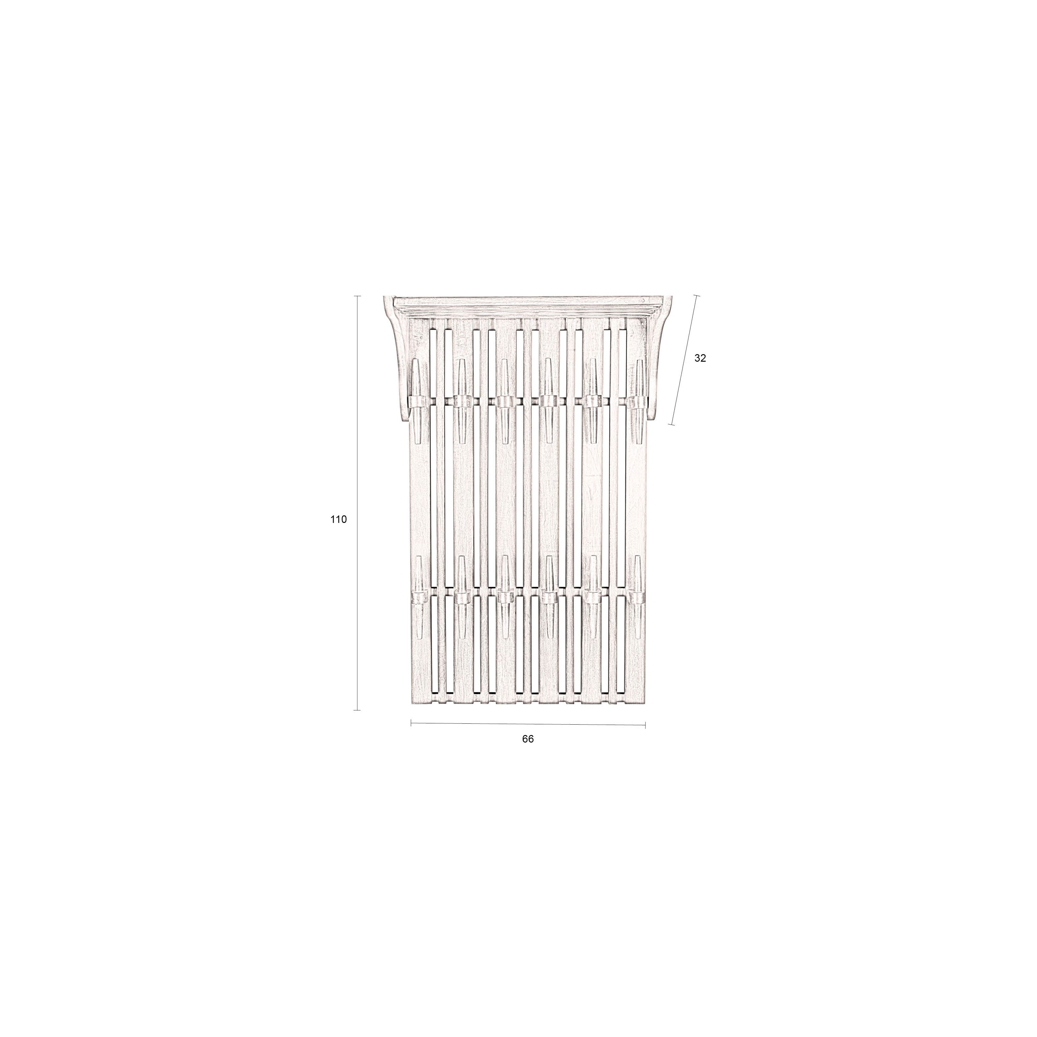 Wall coat rack shelf jakub walnut