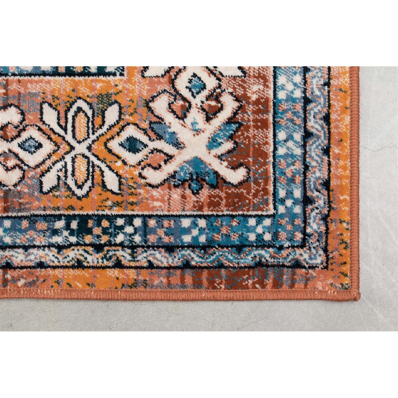 Carpet mahal blue/brick 170x240