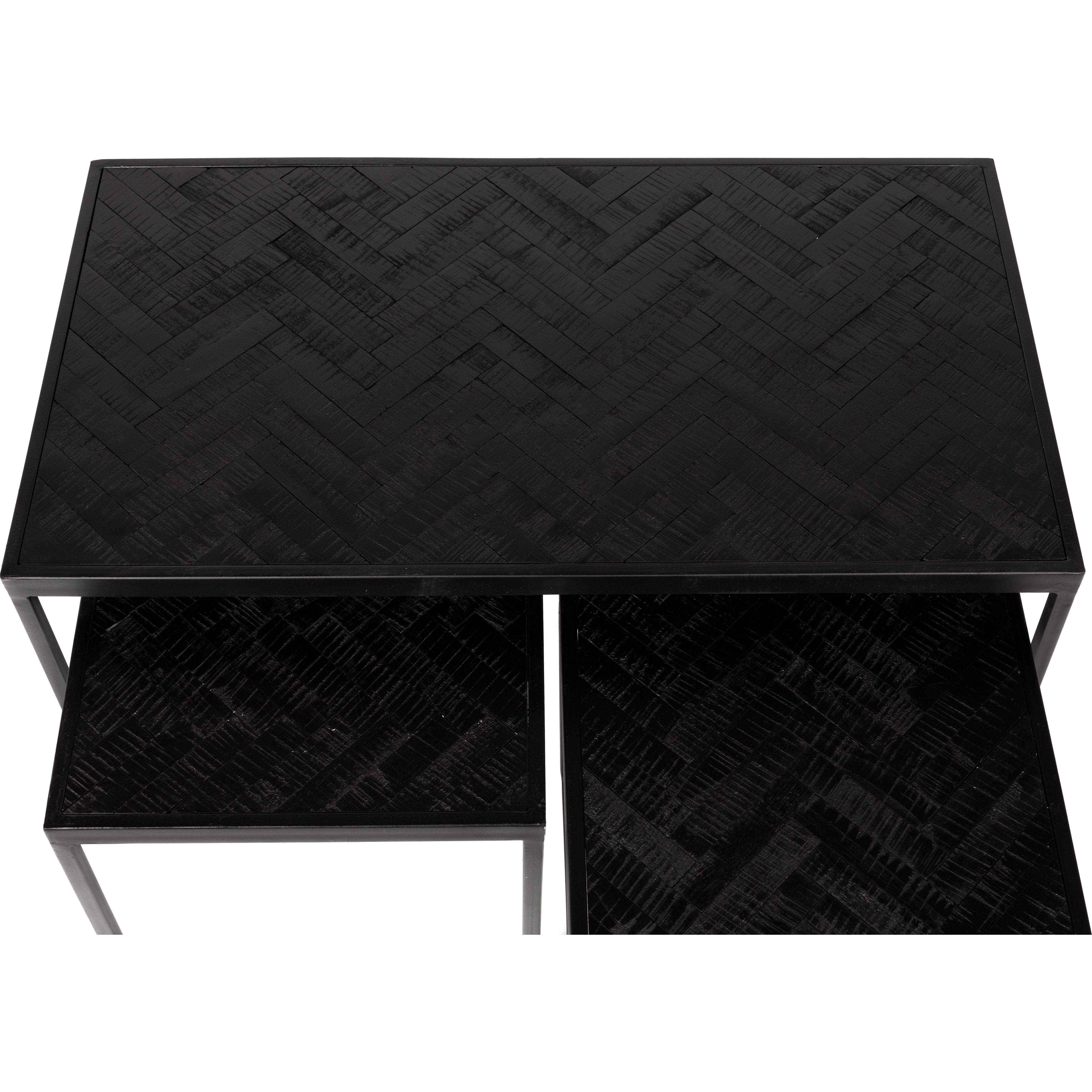Coffee table parker set of 3 black