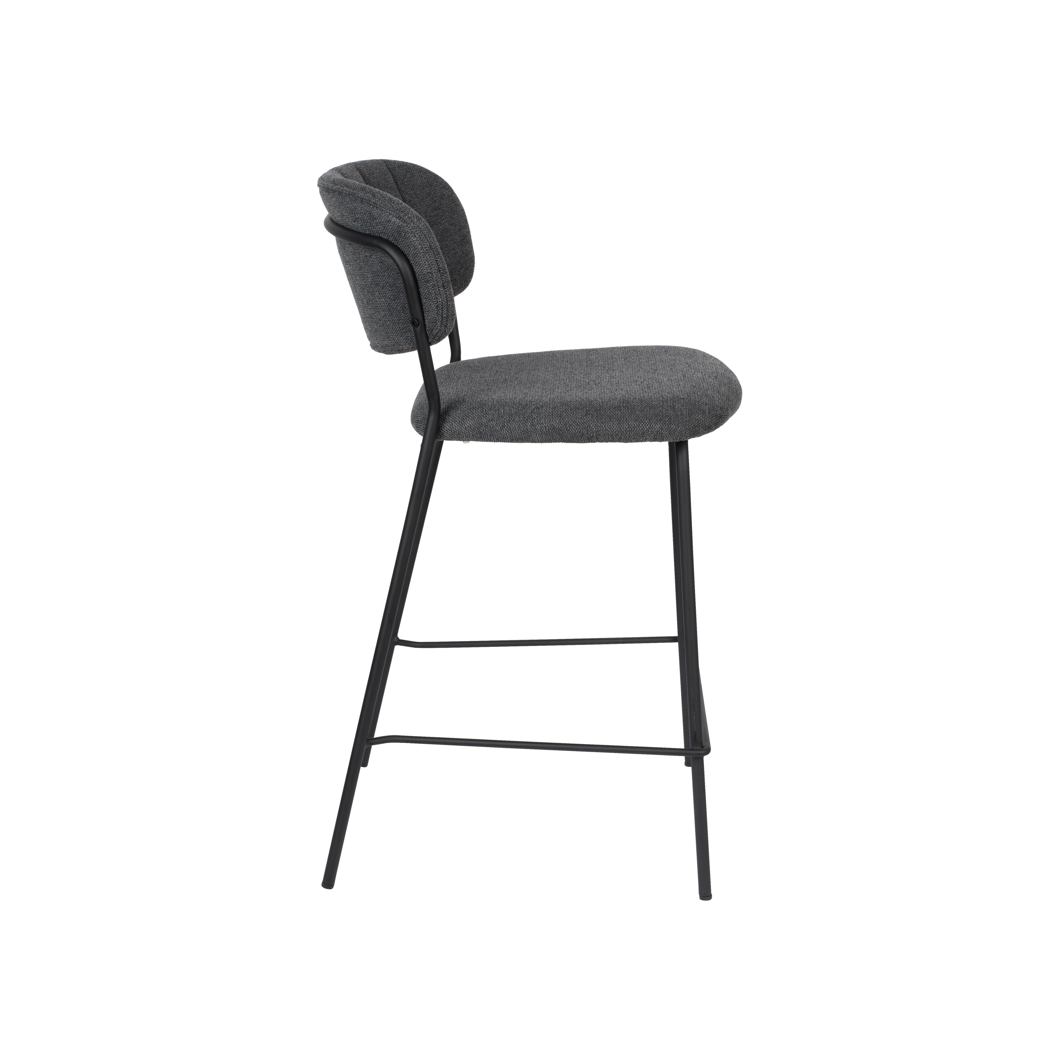 Bar stool jolien black/dark gray