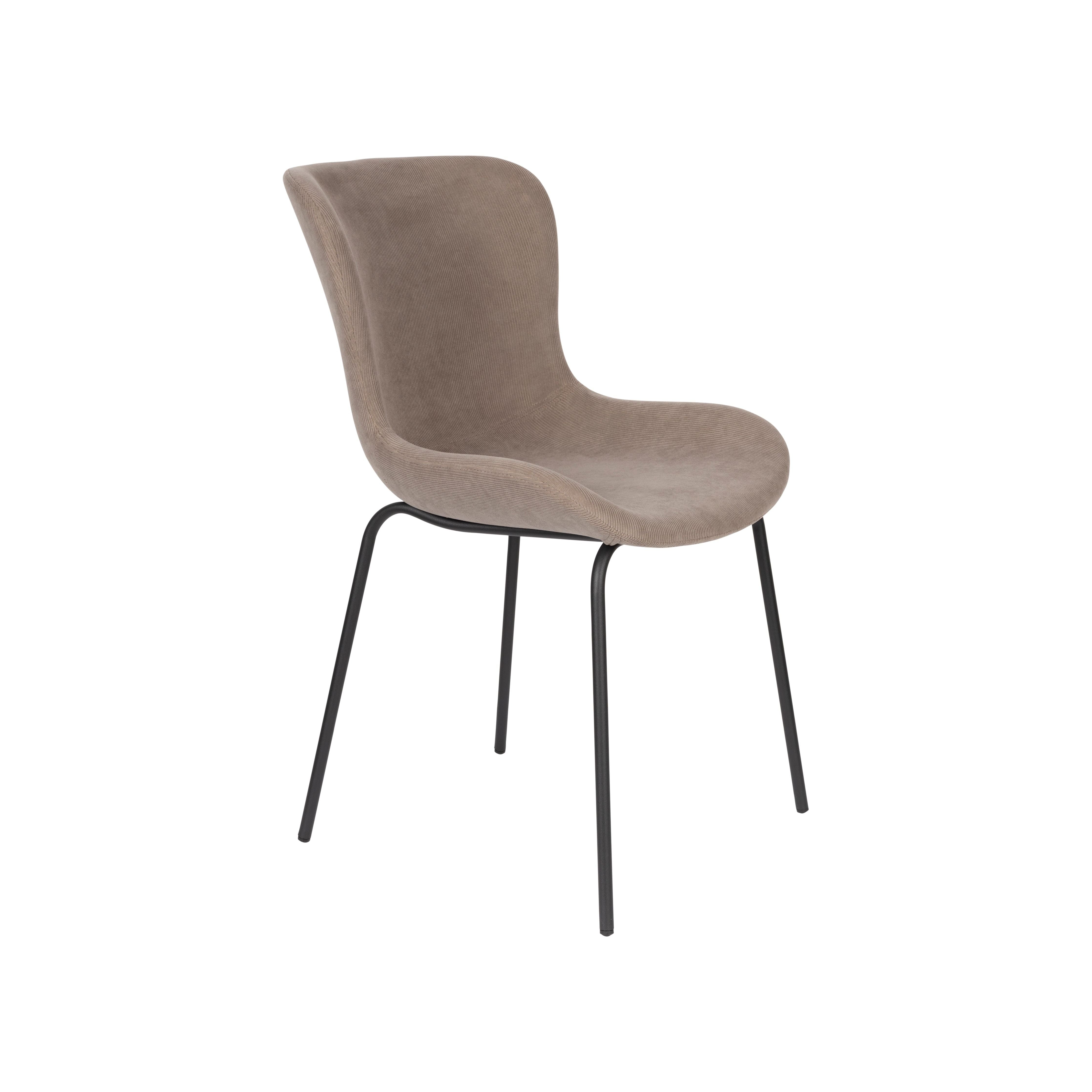 Chair junzo rib gray | 2 pieces