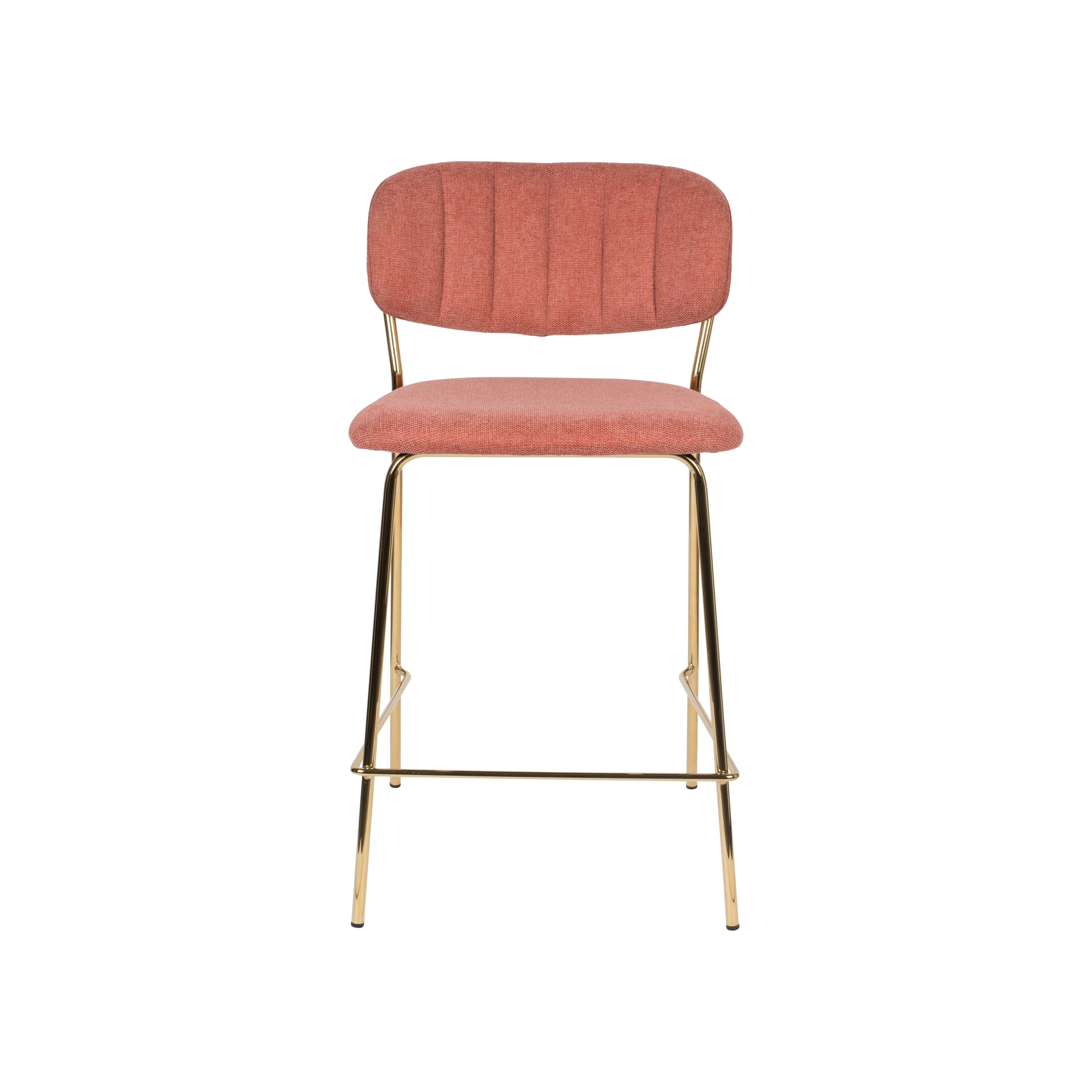 Bar stool jolien gold/pink