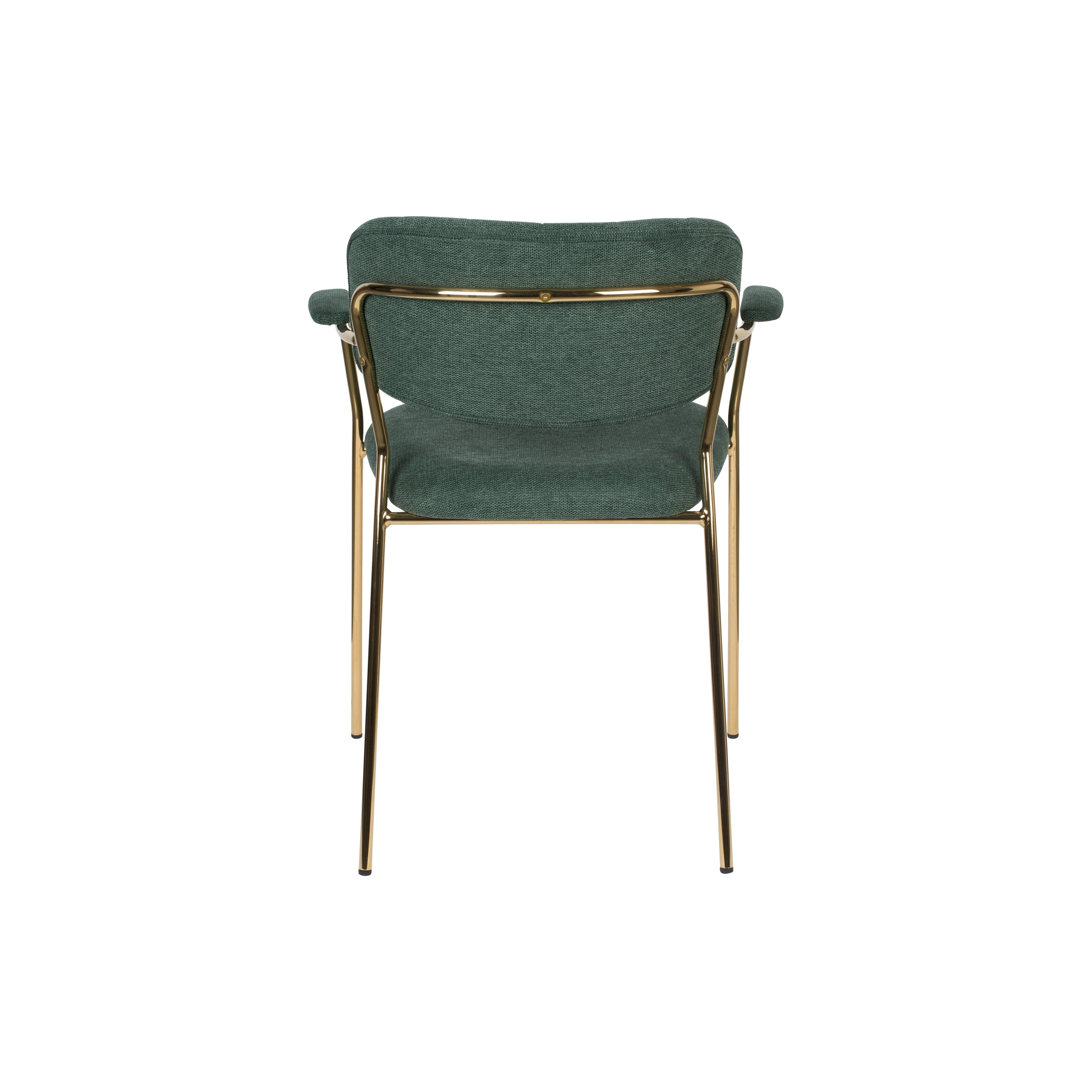 Armchair jolien gold/dark green