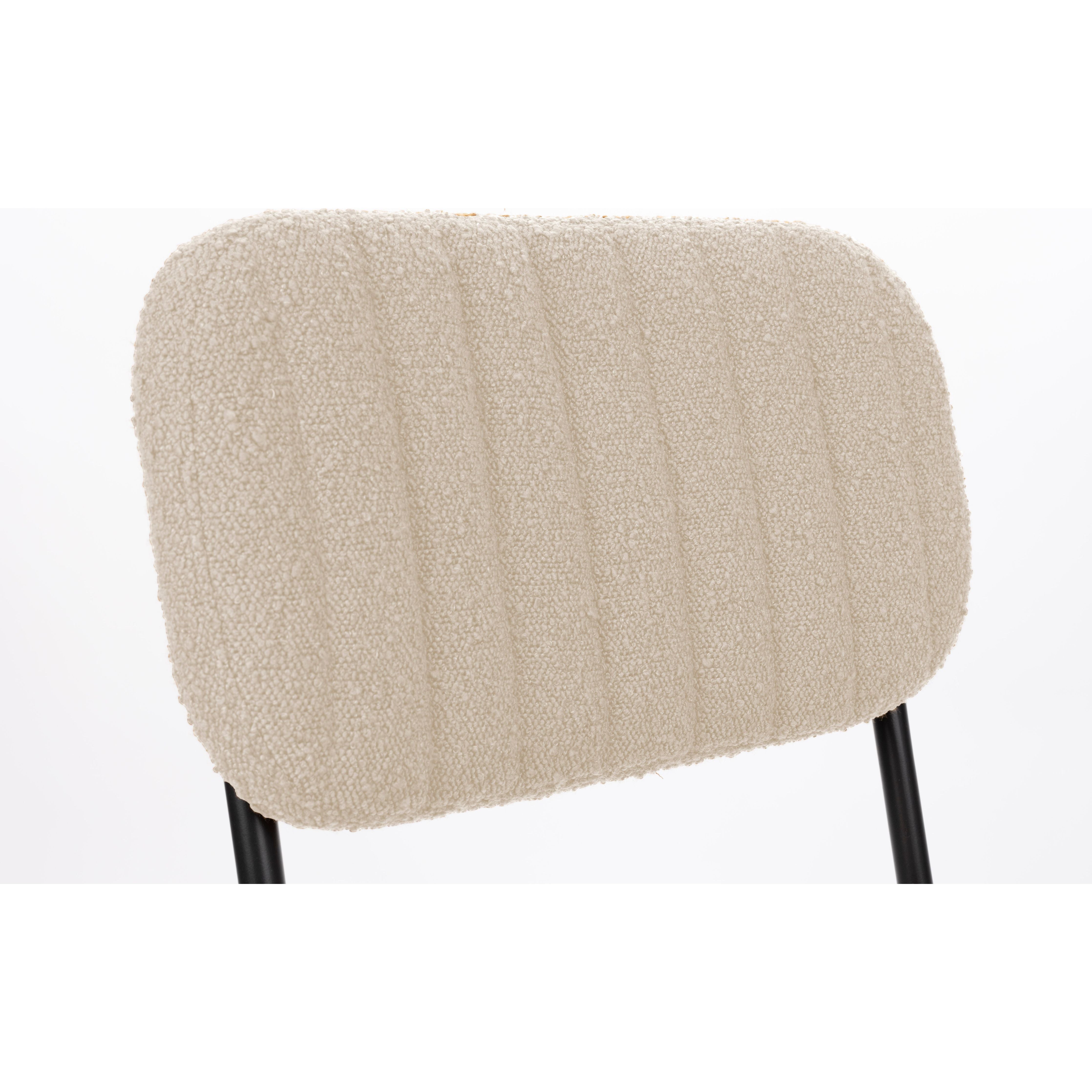 Chair jake off white bouclé