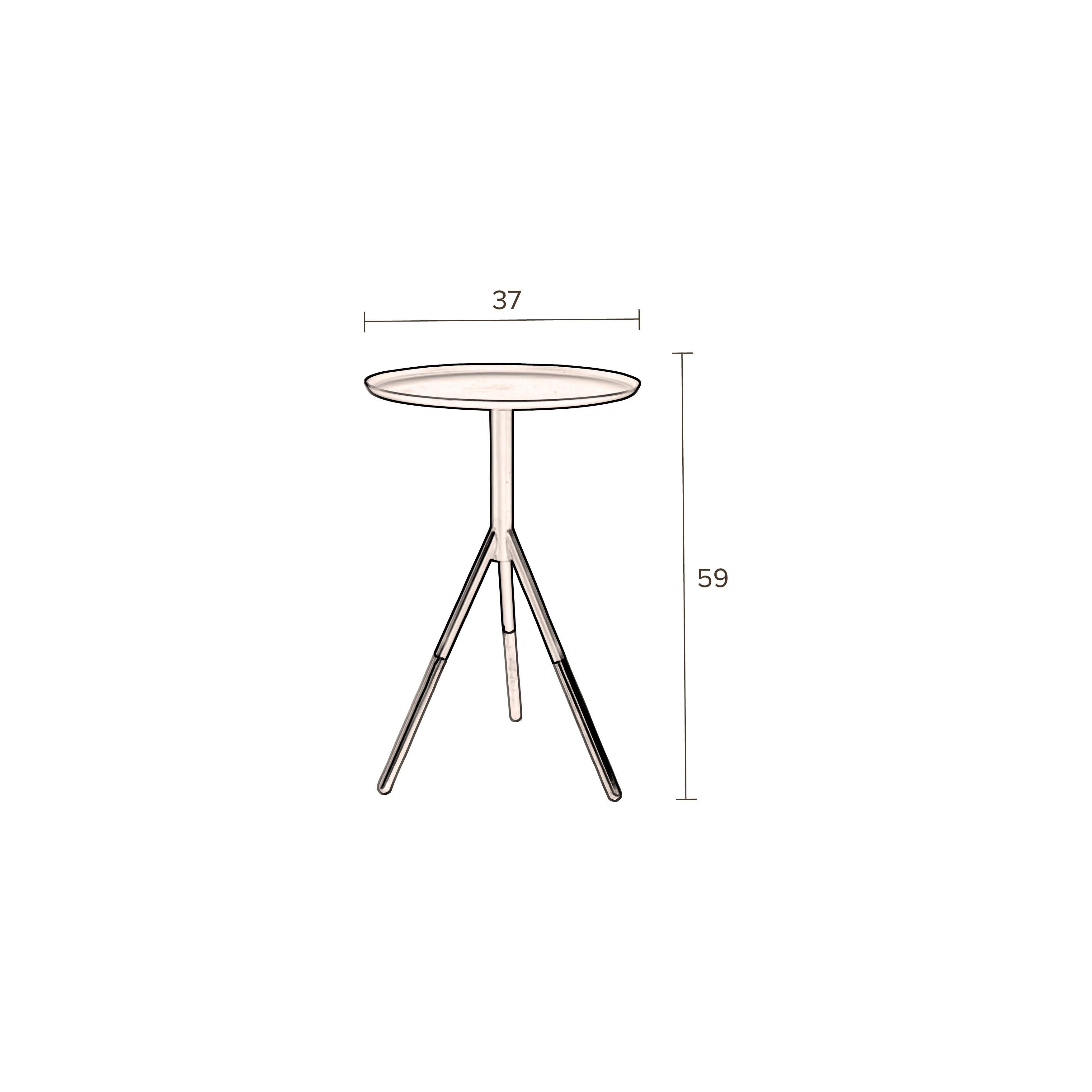 Sidetable elia black/brass