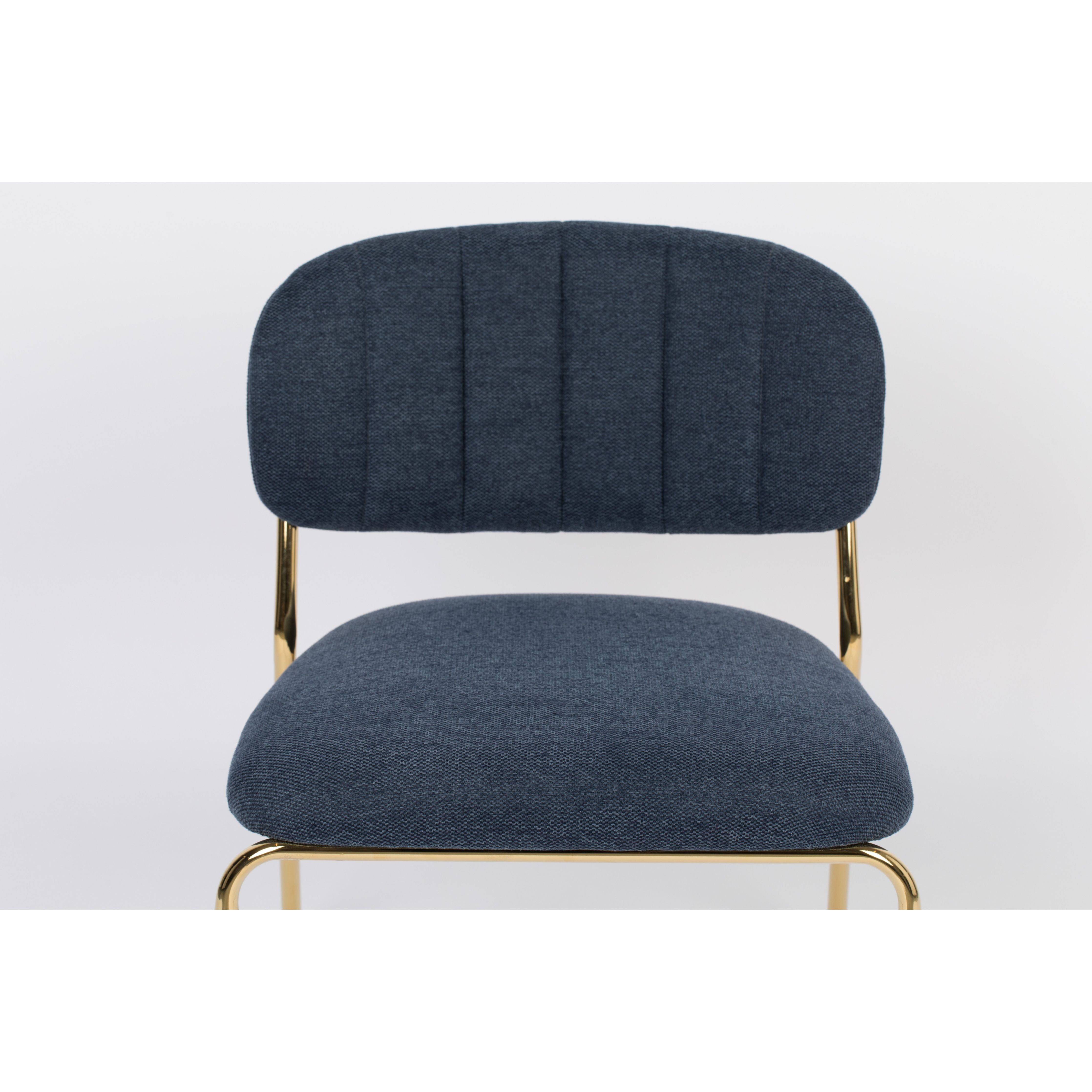 Jolien armchair gold/dark blue