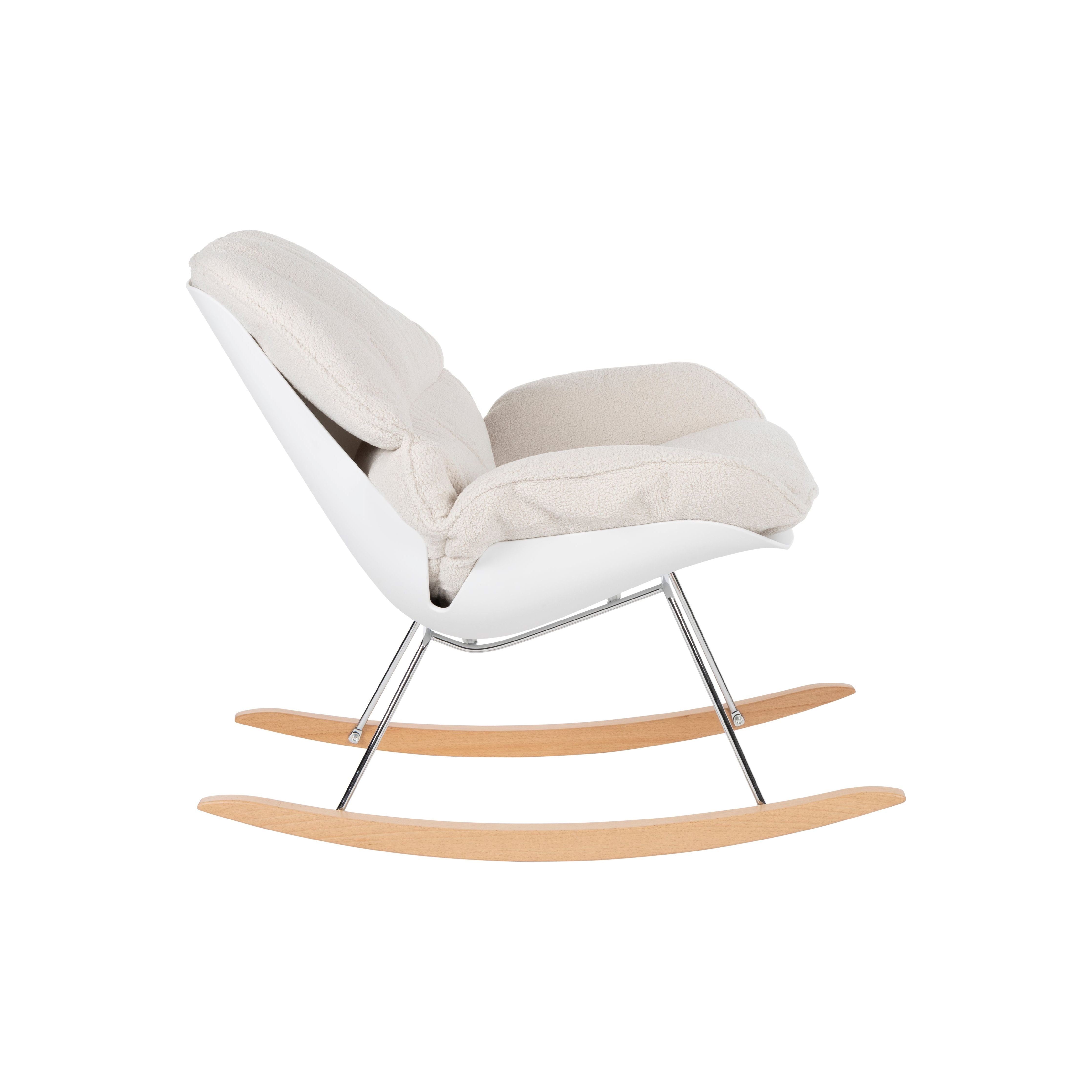 Fauteuil rocky off white teddy