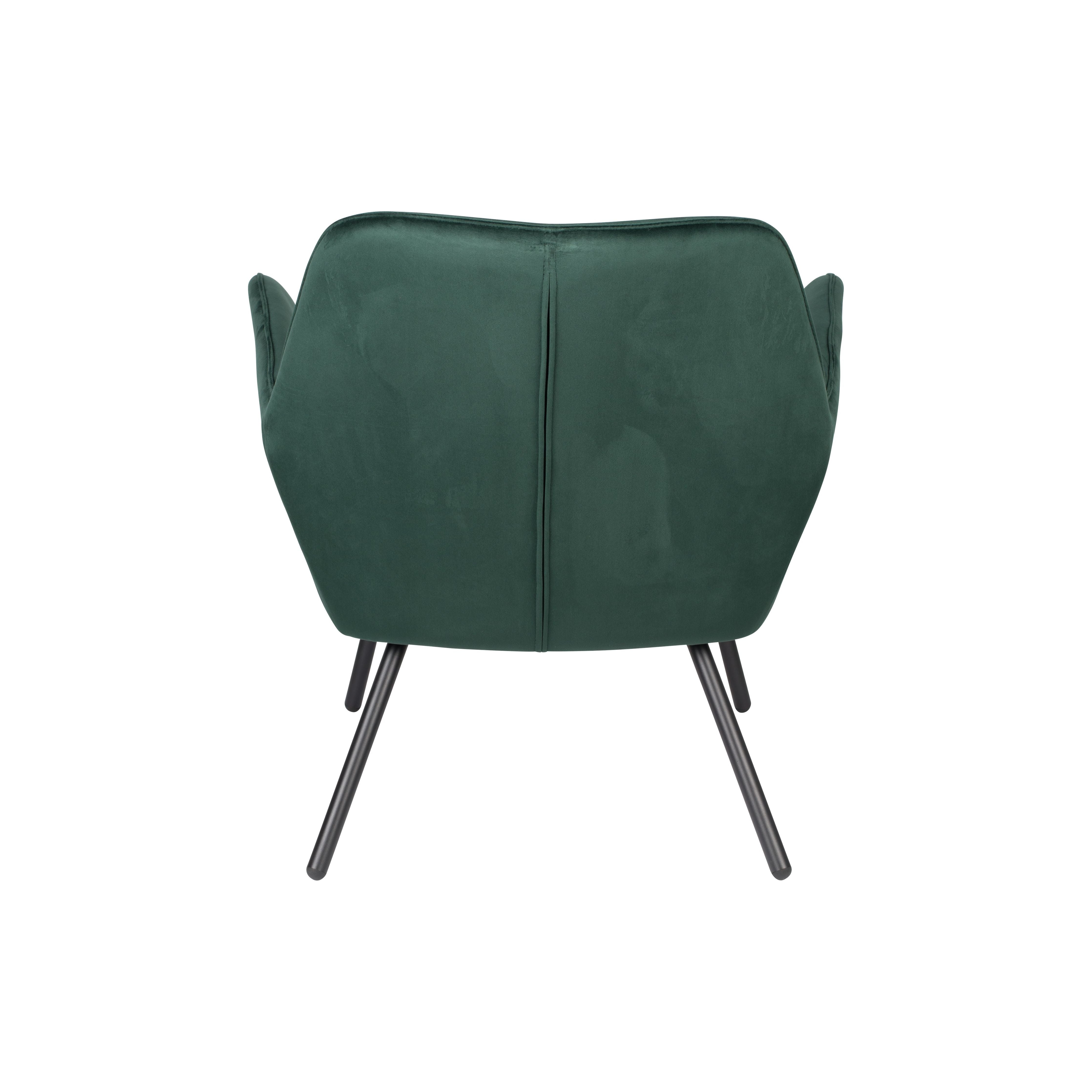 Fauteuil bon velvet green