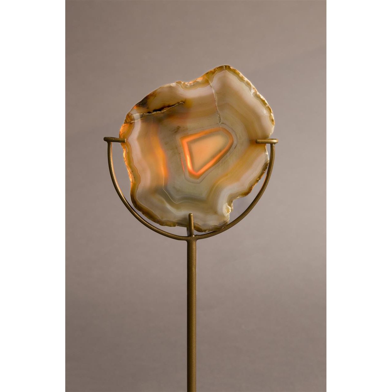 Candle holder gem yellow