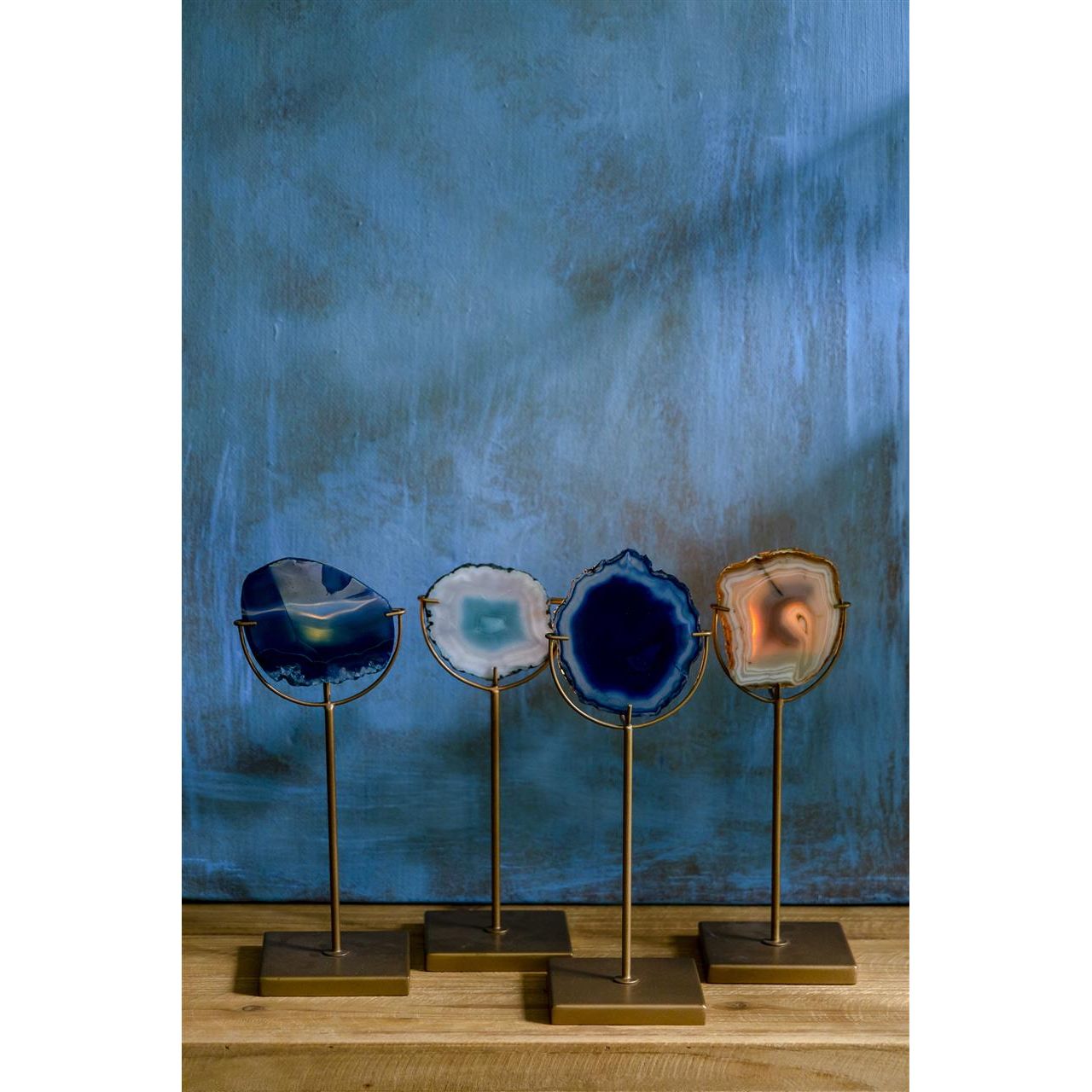 Candle holder gem yellow