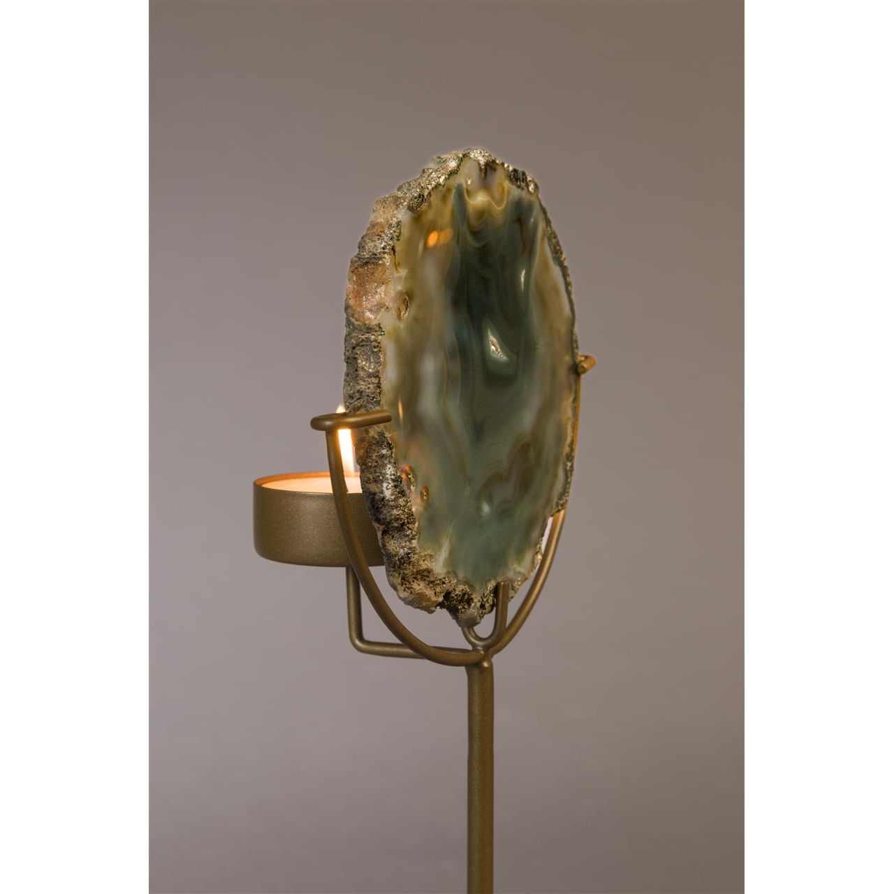 Candle holder gem green