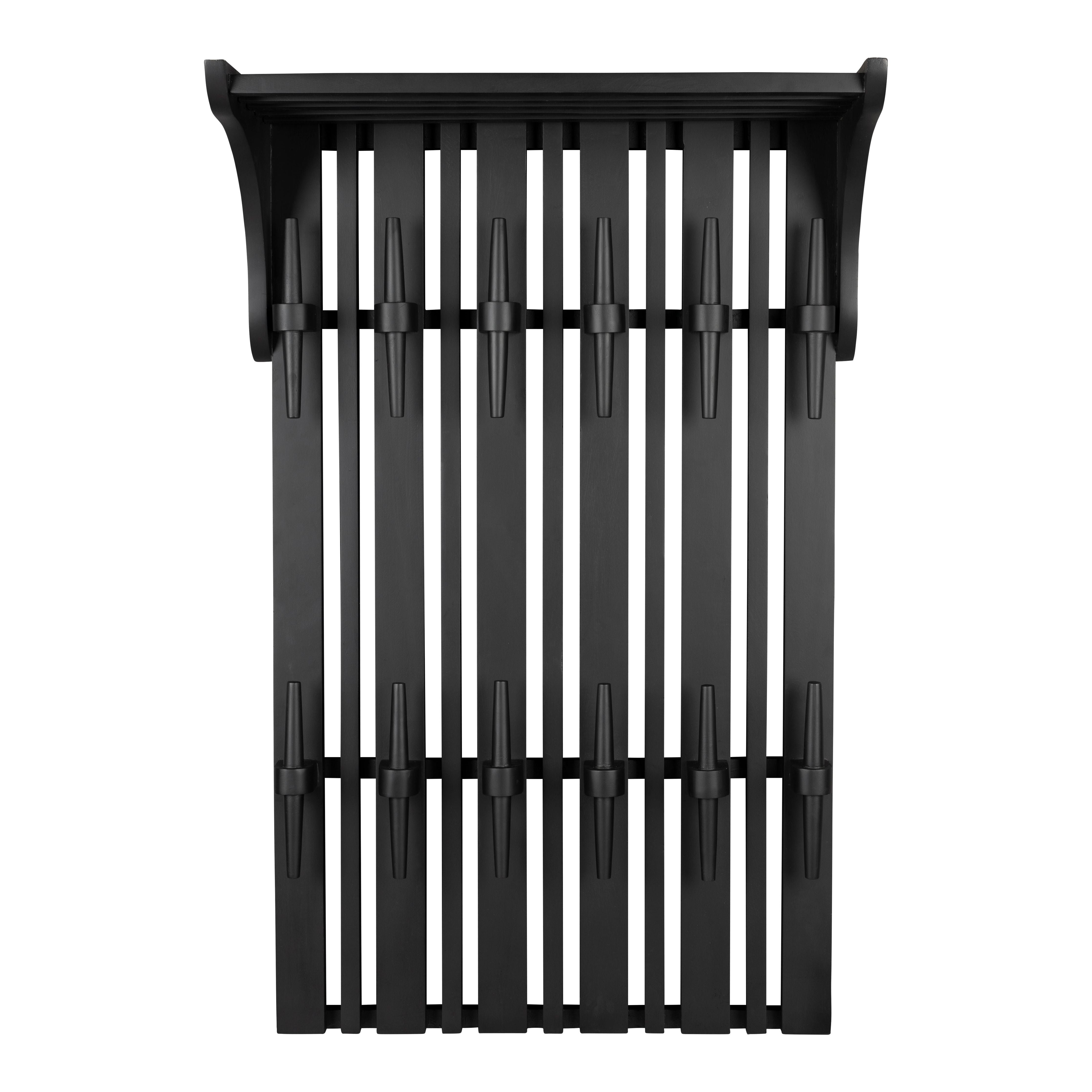 Wall coat rack shelf jakub black