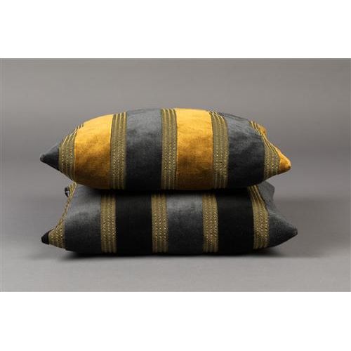 Cushion scott yellow/grey