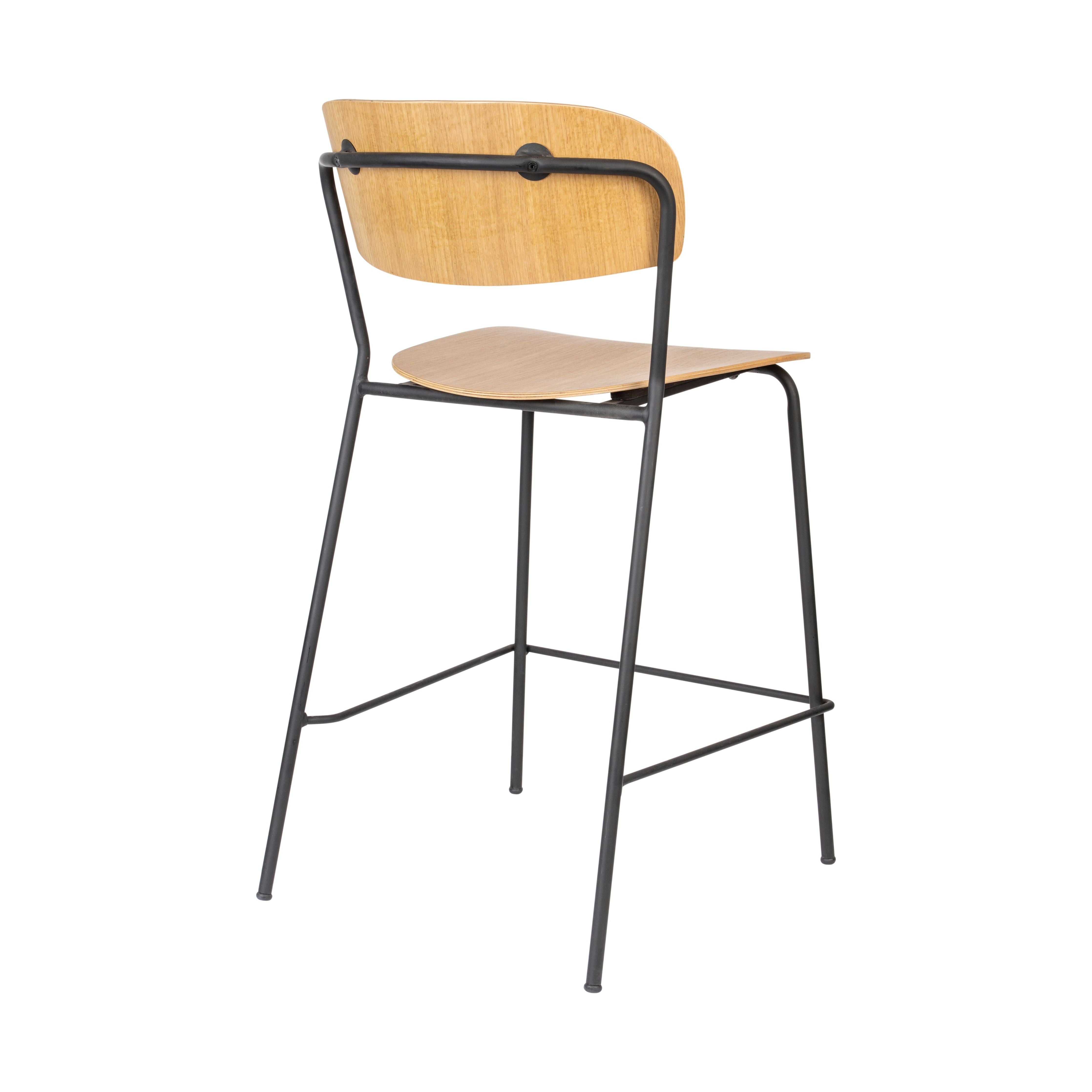 Bar stool jolien black/wood