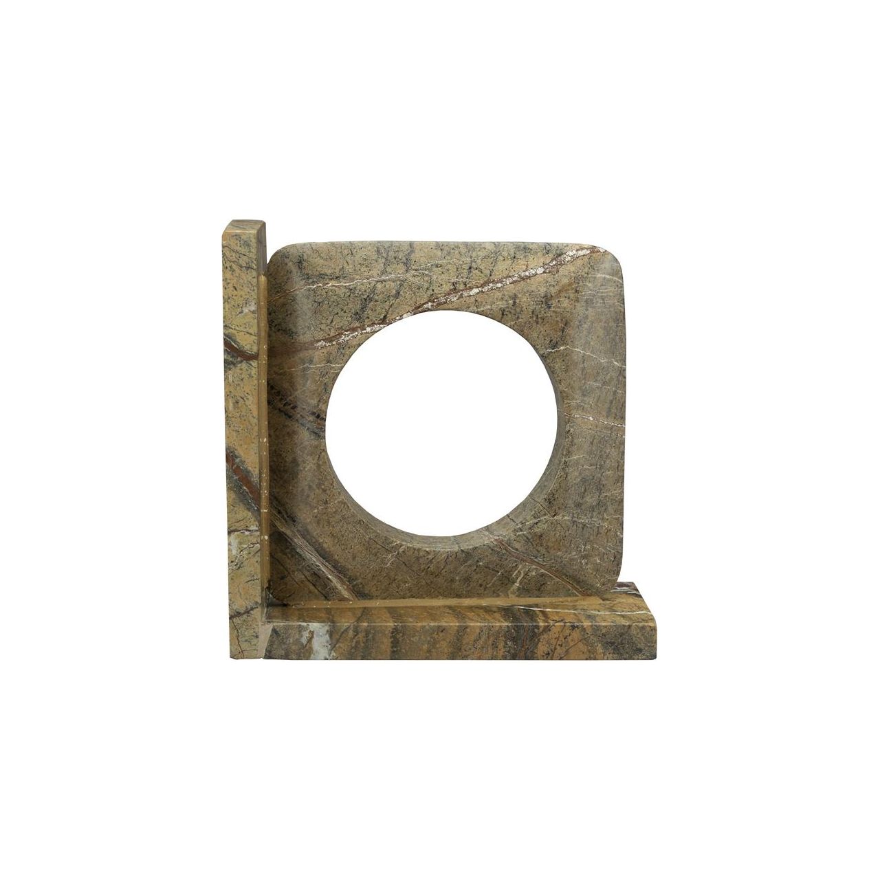 Book end satpura brown marble (set of 2)