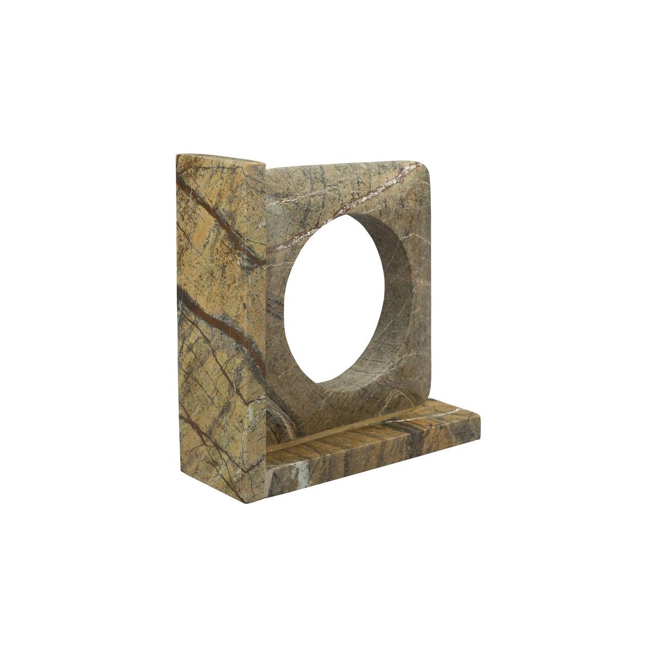 Book end satpura brown marble (set of 2)