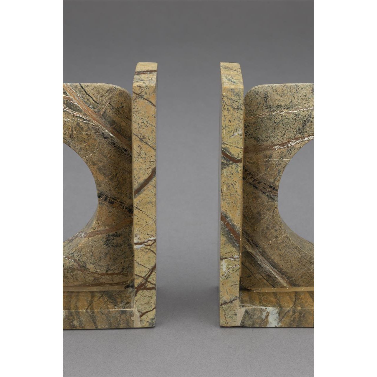 Book end satpura brown marble (set of 2)