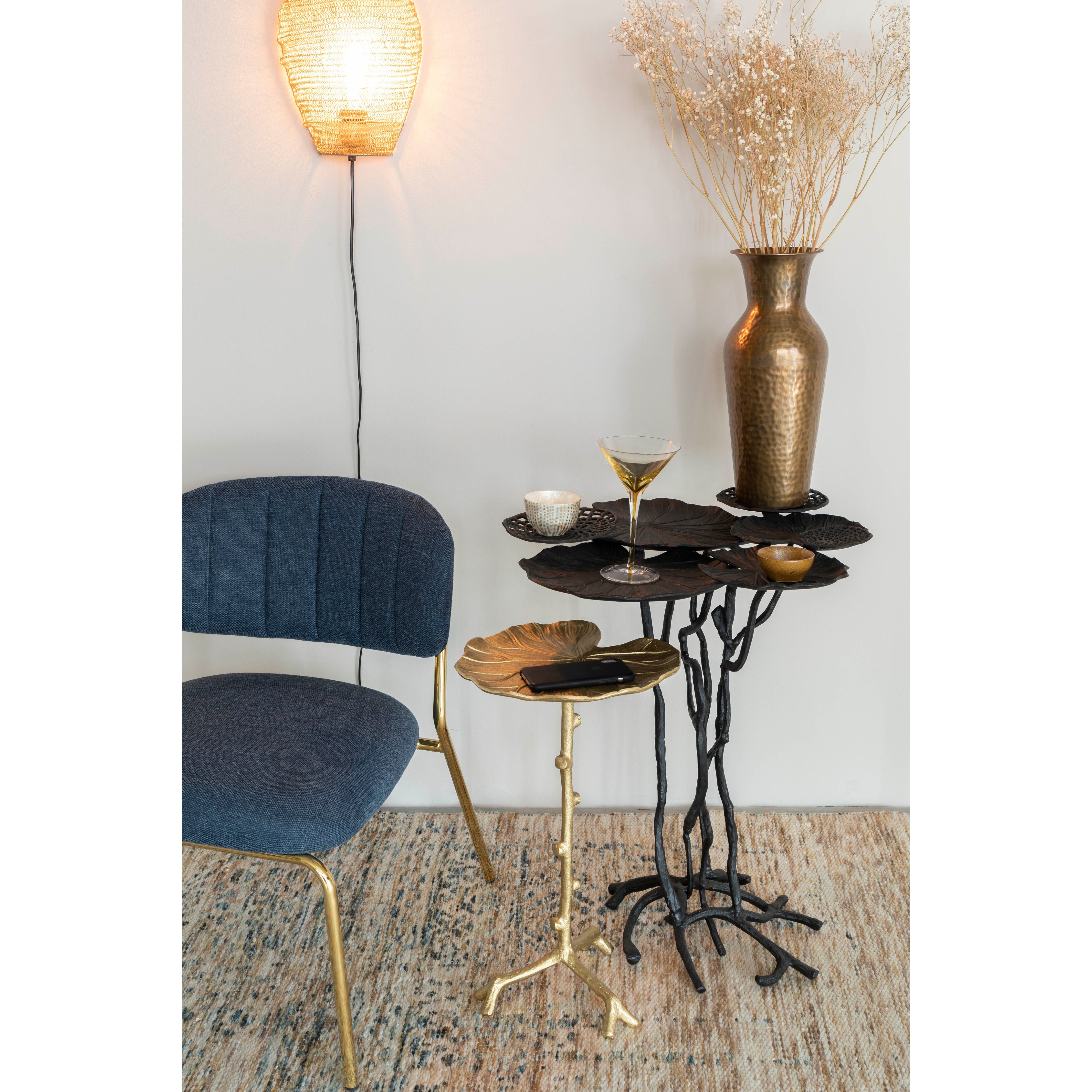 Side table lily single gold