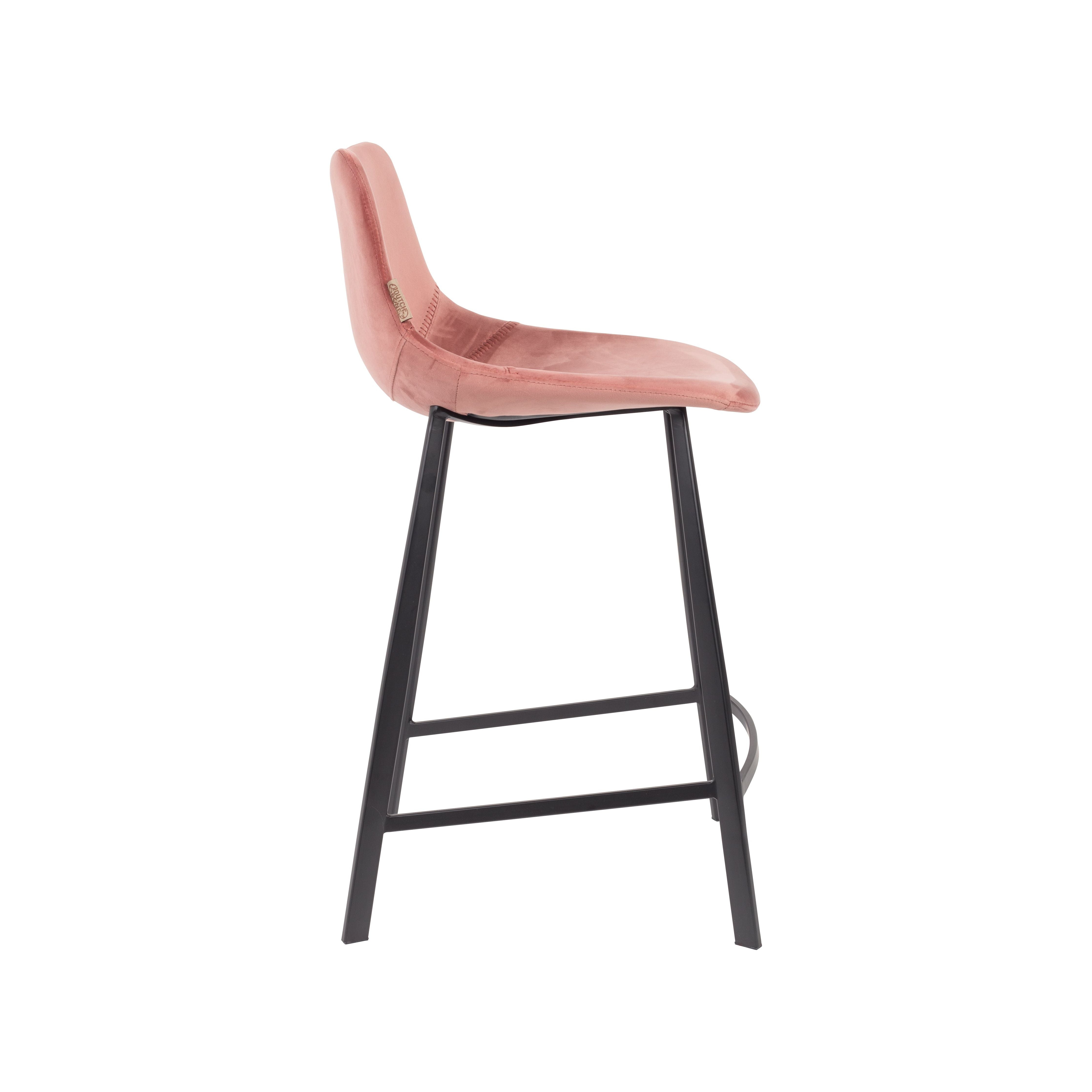 Bar stool franky velvet old pink